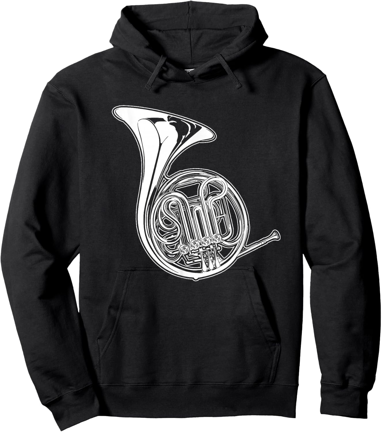 French Horn Horn Draftsman Hoodie - Hoodie | Black