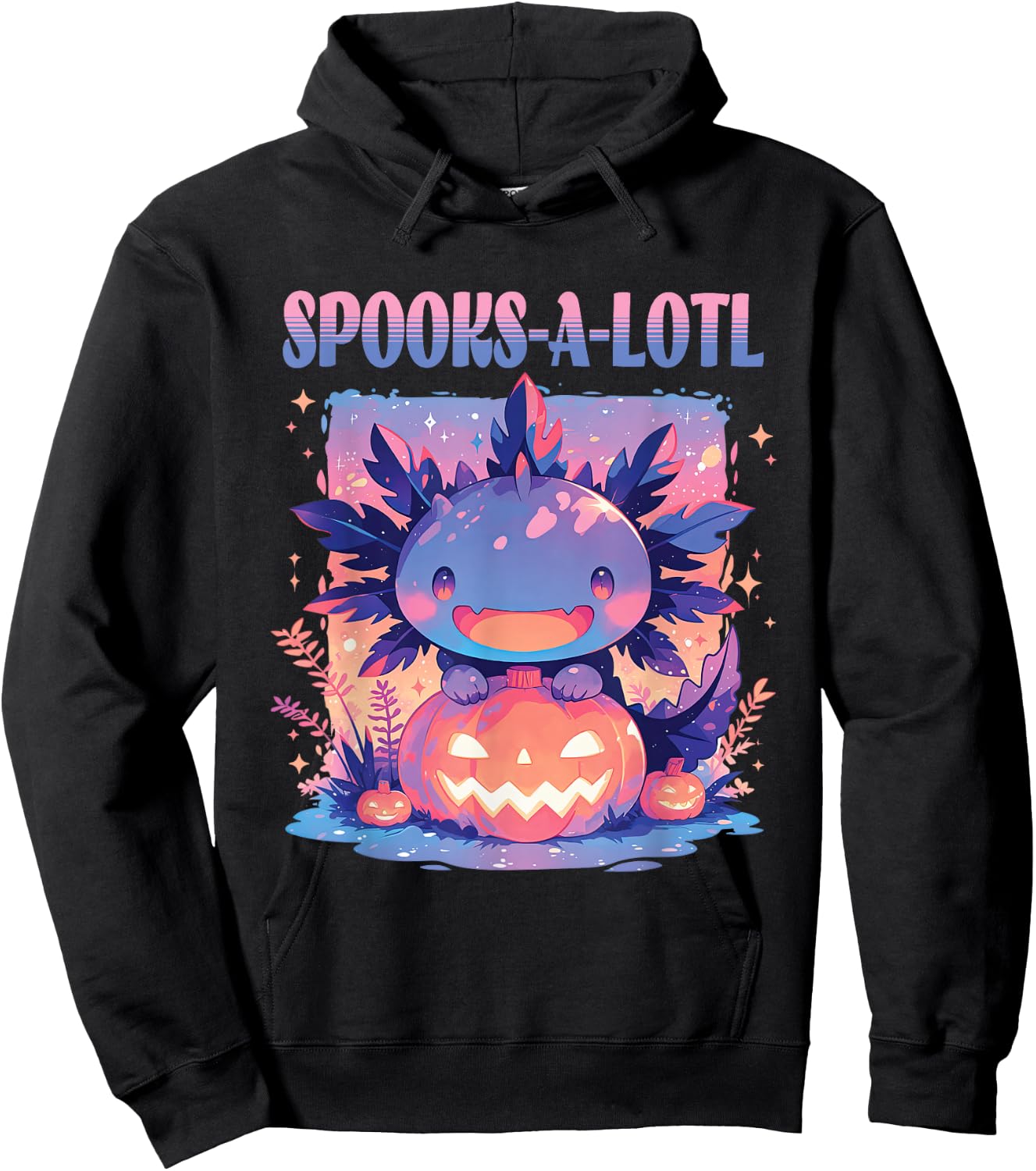 Spooks-A-Lotl Halloween Axolotl Hoodie - Hoodie | Black