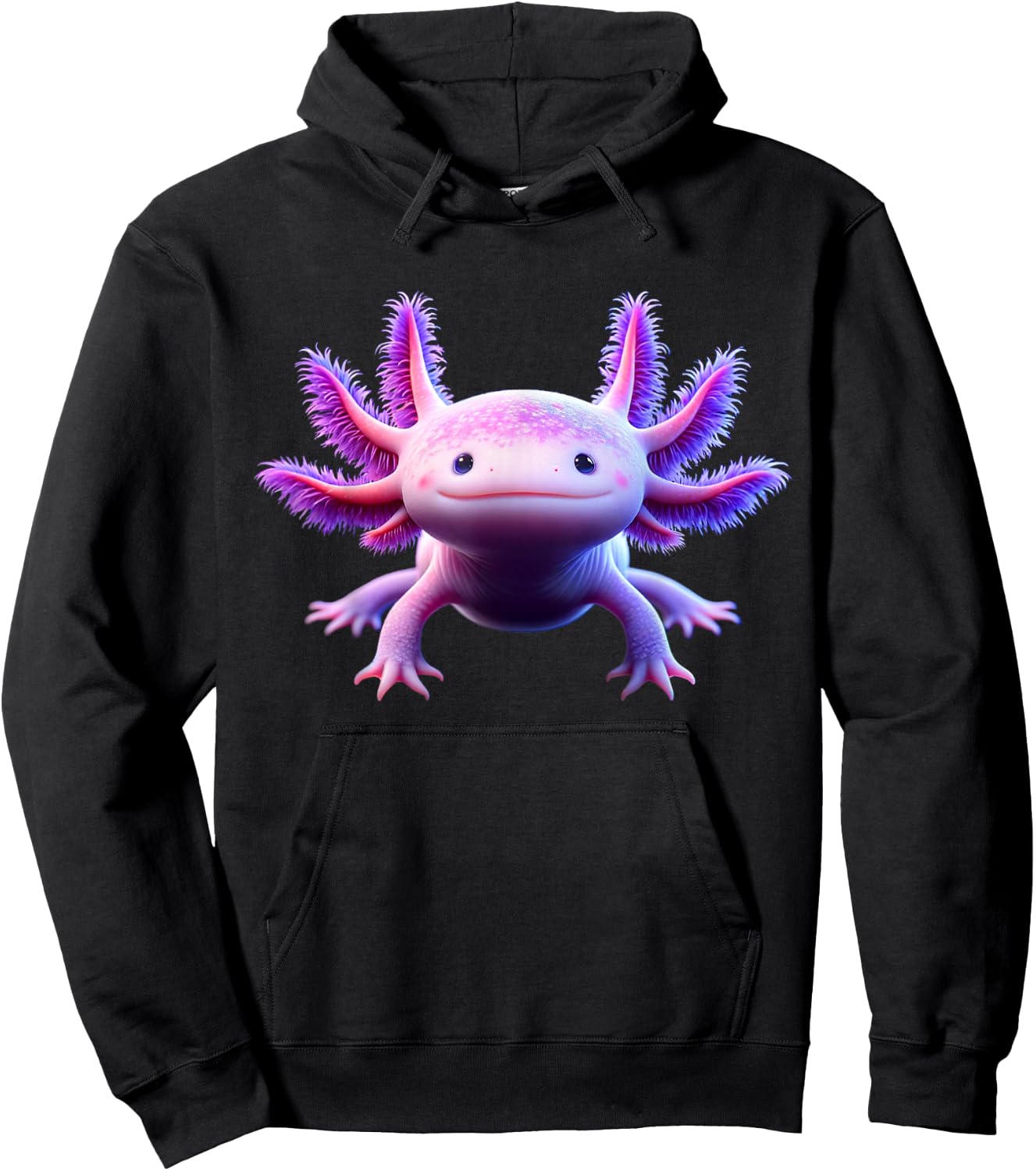 Funny Axolotl Anime Cute Axolotl Hoodie - Hoodie | Black