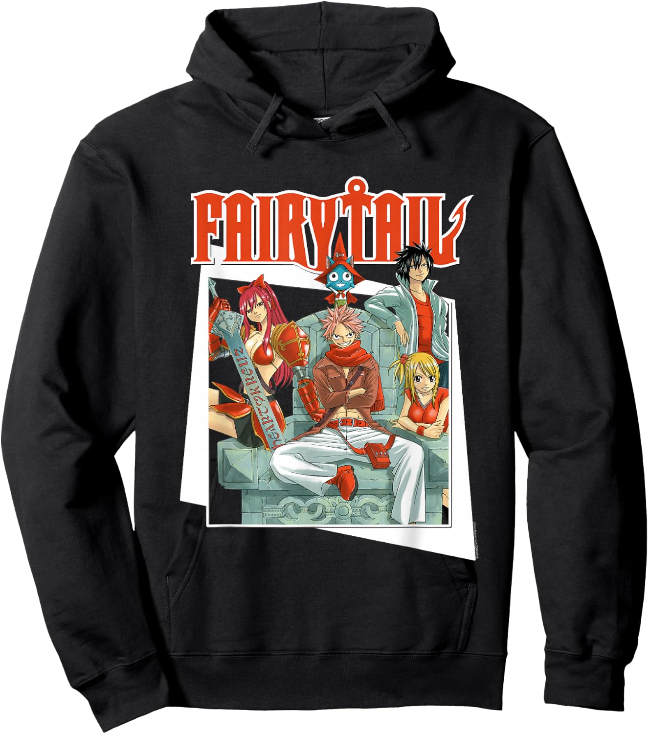 Fairy Tail Manga All Red Team Natsu Hoodie - Hoodie | Black