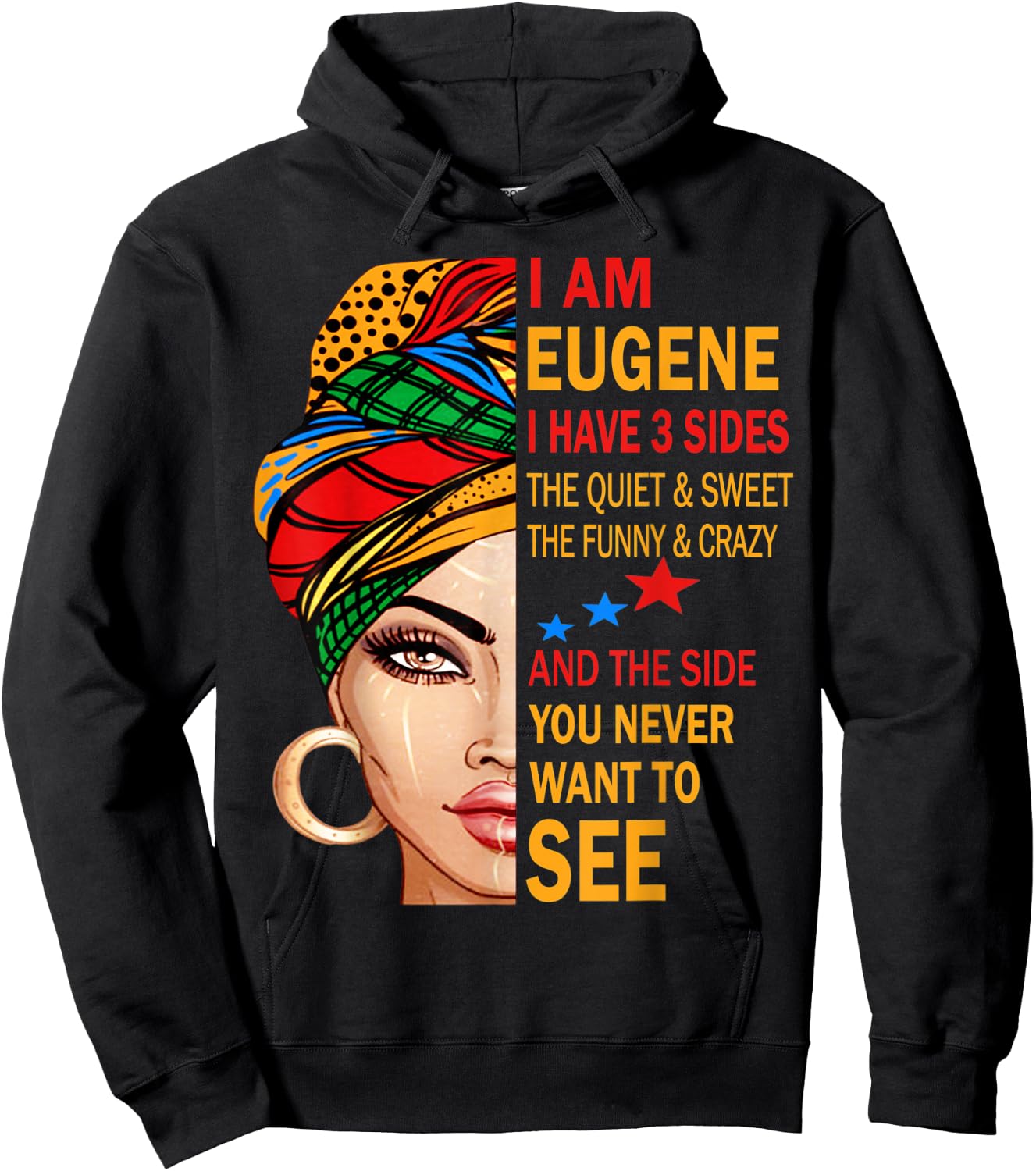 EUGENE Name Surname Family Last First Name EUGENE Hoodie - Hoodie | Black