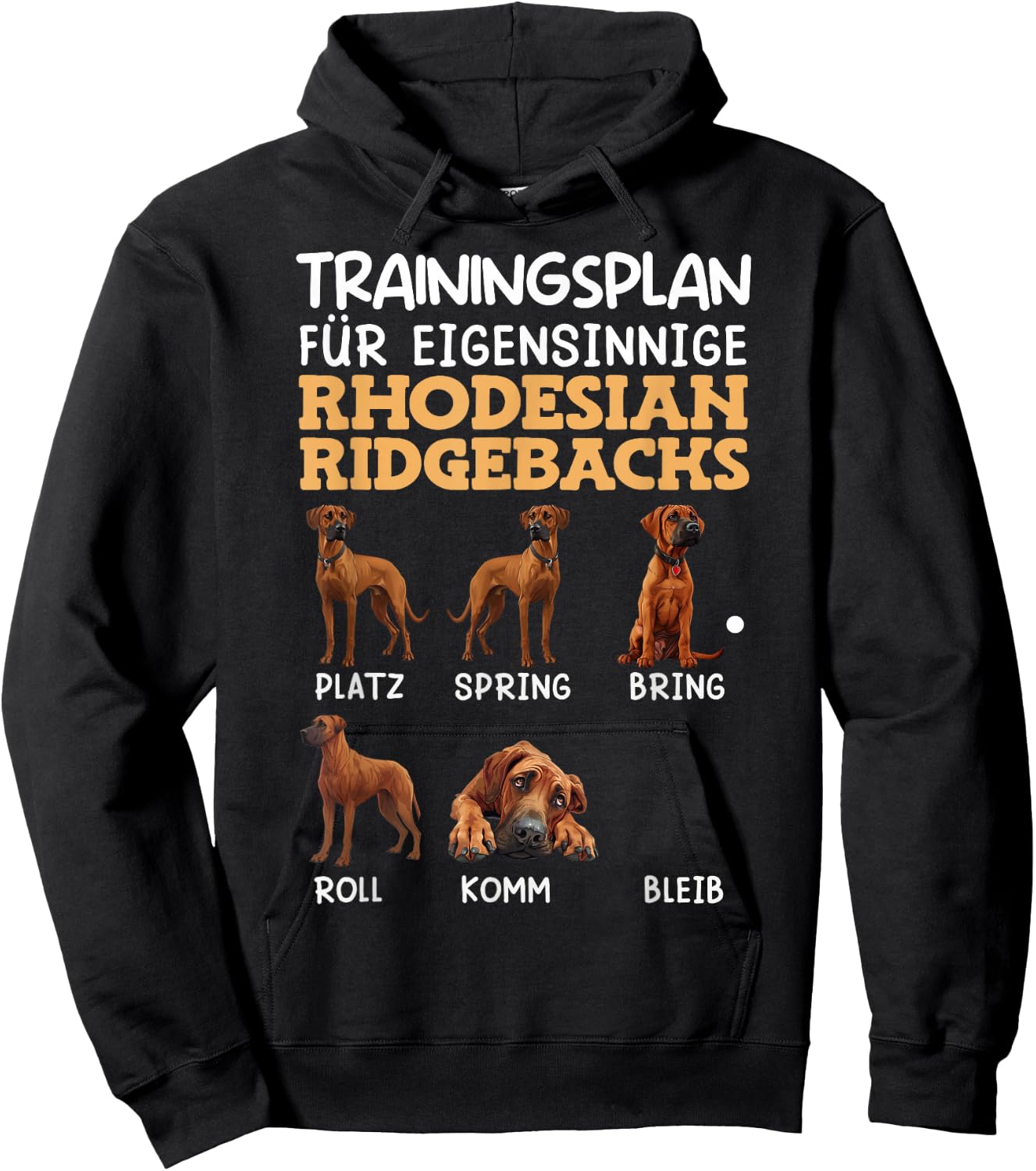 Rhodesian Ridgeback Training Plan Wayward Ridgeback , black Hoodie - Hoodie | Black