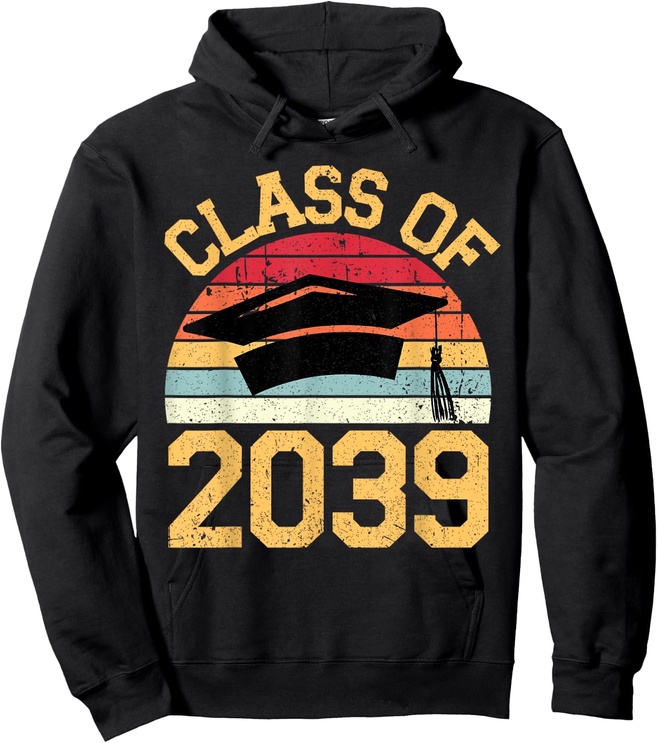 Class of 2039 Grow With Me First Day of School Graduation Hoodie - Hoodie | Black