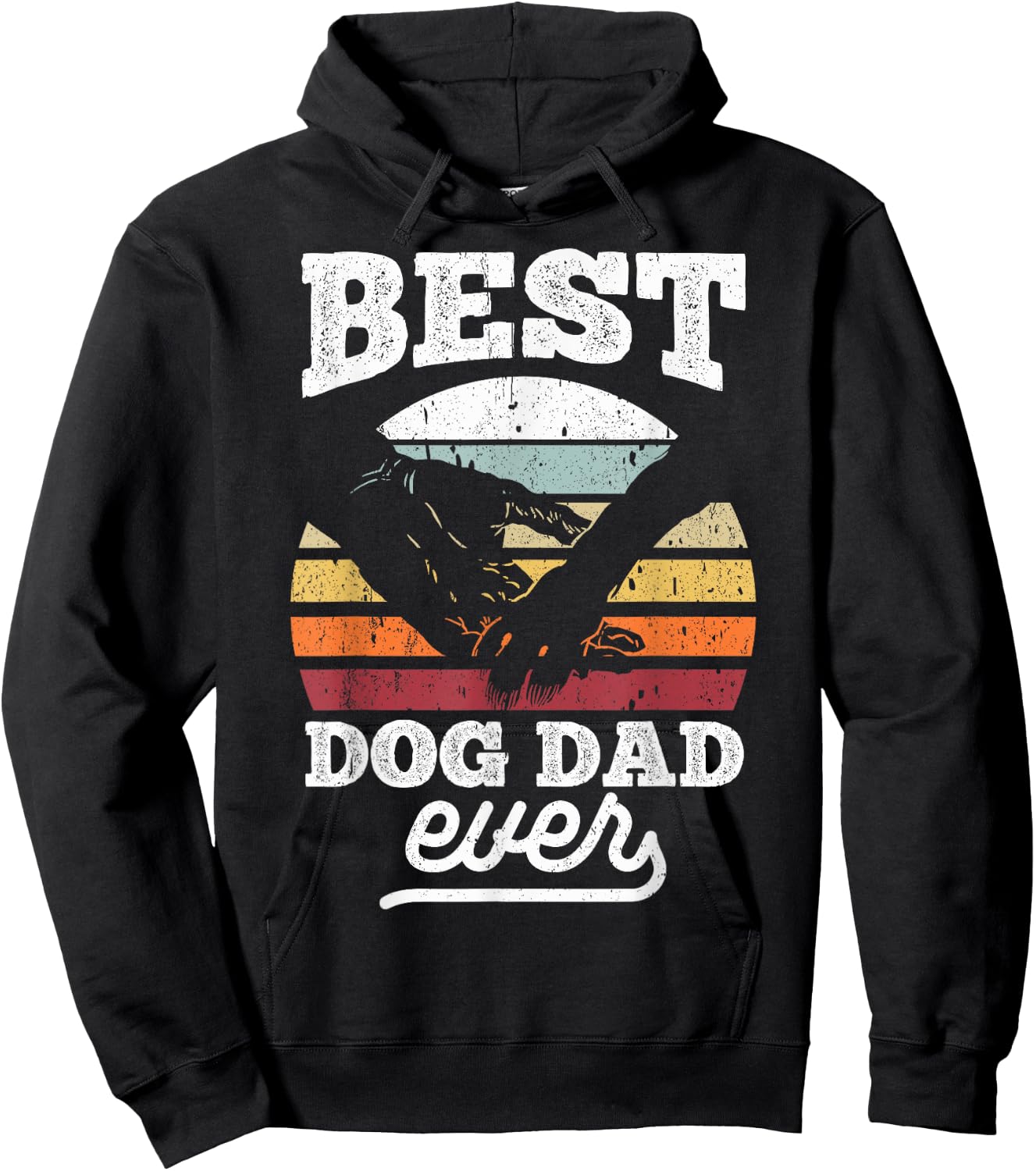 Best Dog Dad Ever Hund Hundepapa Gassi Gehen Dad Hoodie - Hoodie | Black