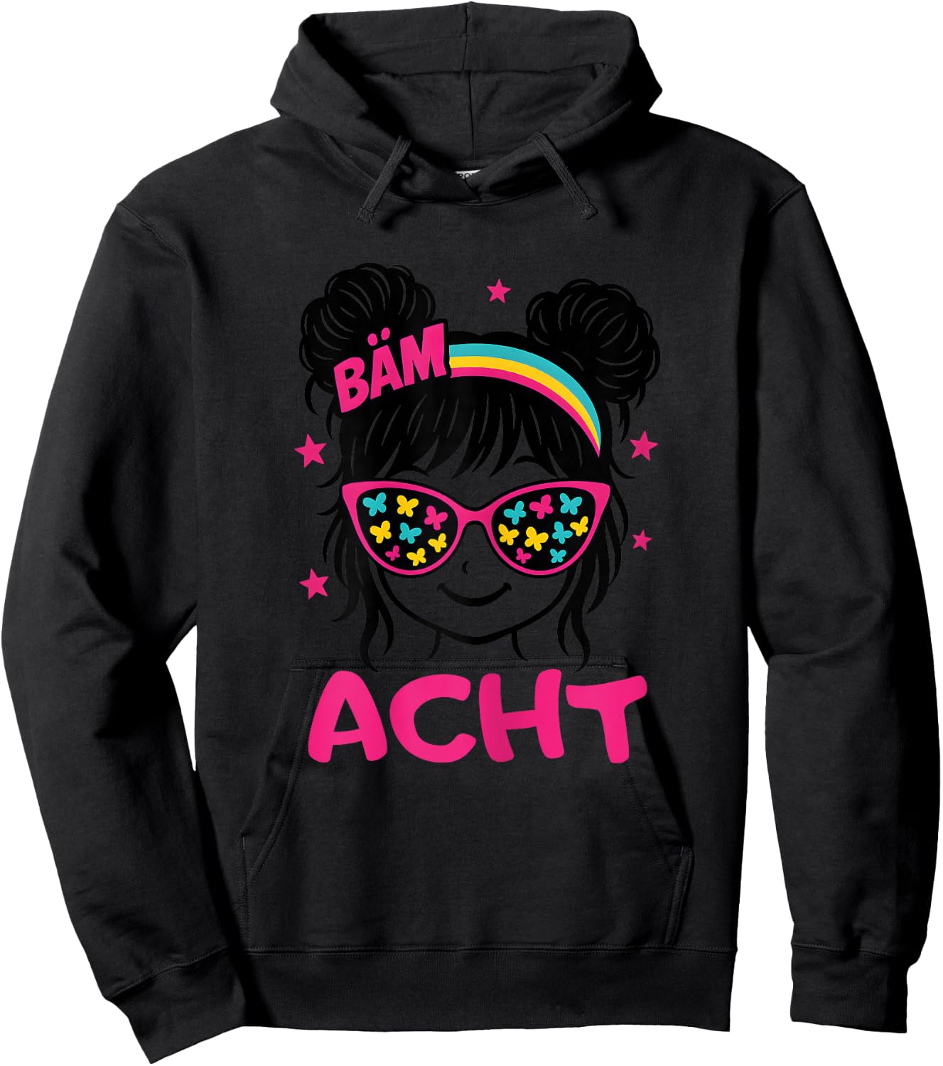 Geburtstagsshirt 8 Jahre Mädchen Geschenk – Bäm Acht Hoodie - Hoodie | Black