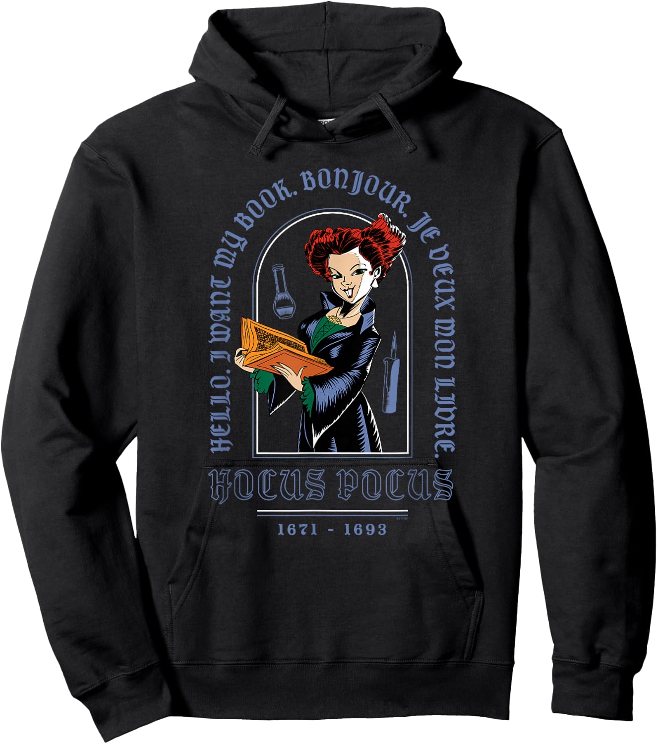 Disney Hocus Pocus Winifred Sanderson I Want My Book Hoodie - Hoodie | Black