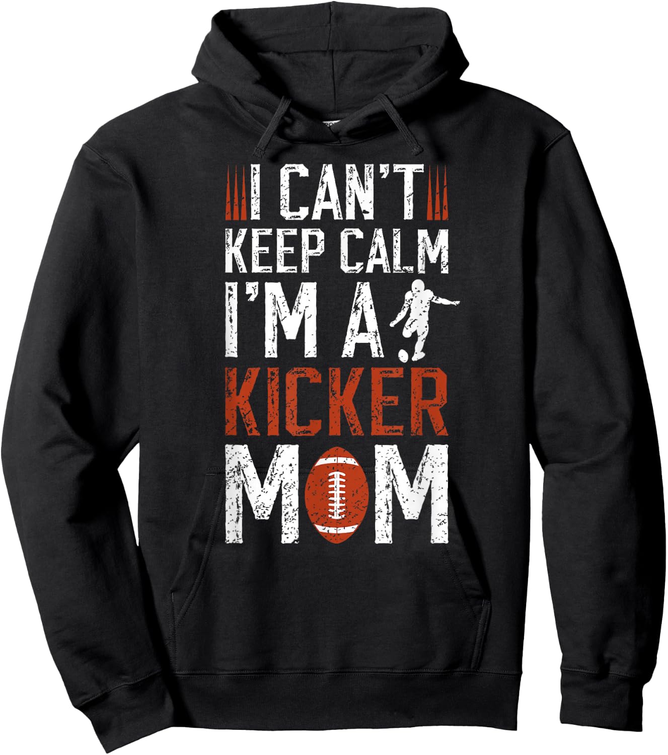 I'm A Football Kicker Mom Of A Football Kicker Mother Hoodie - Hoodie | Black