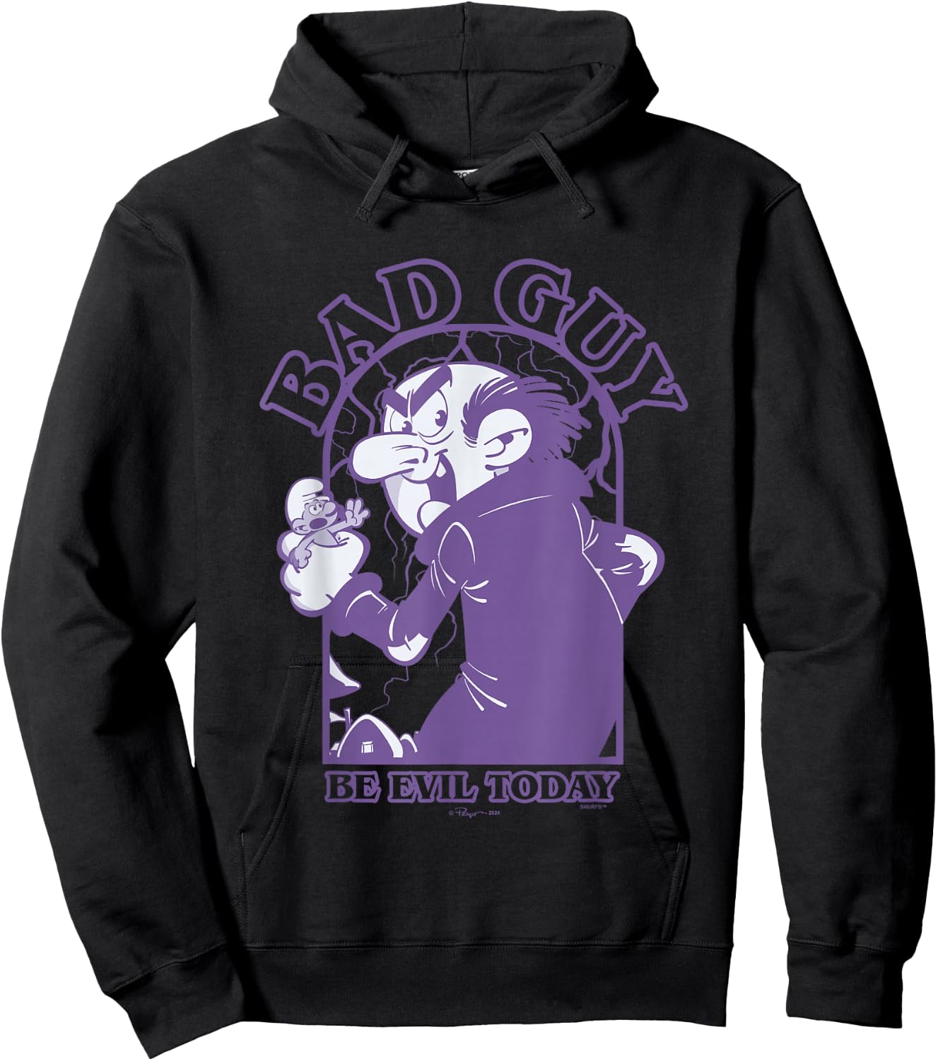The Smurfs Bad Guy Be Evil Today Gargamel Hoodie - Hoodie | Black