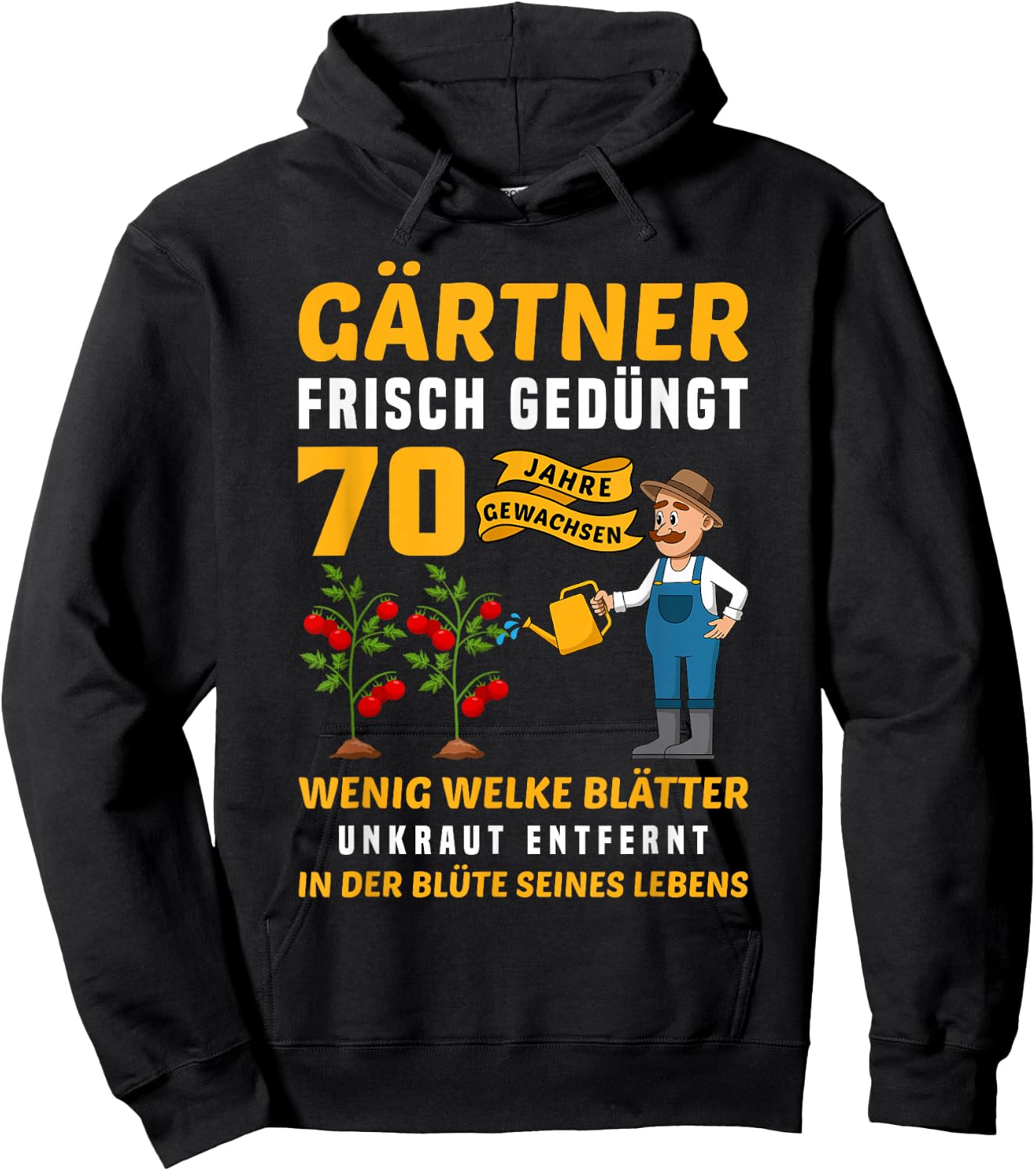Garten Outfit für Gärtner zum 70. Geburtstag Hoodie - Hoodie | Black