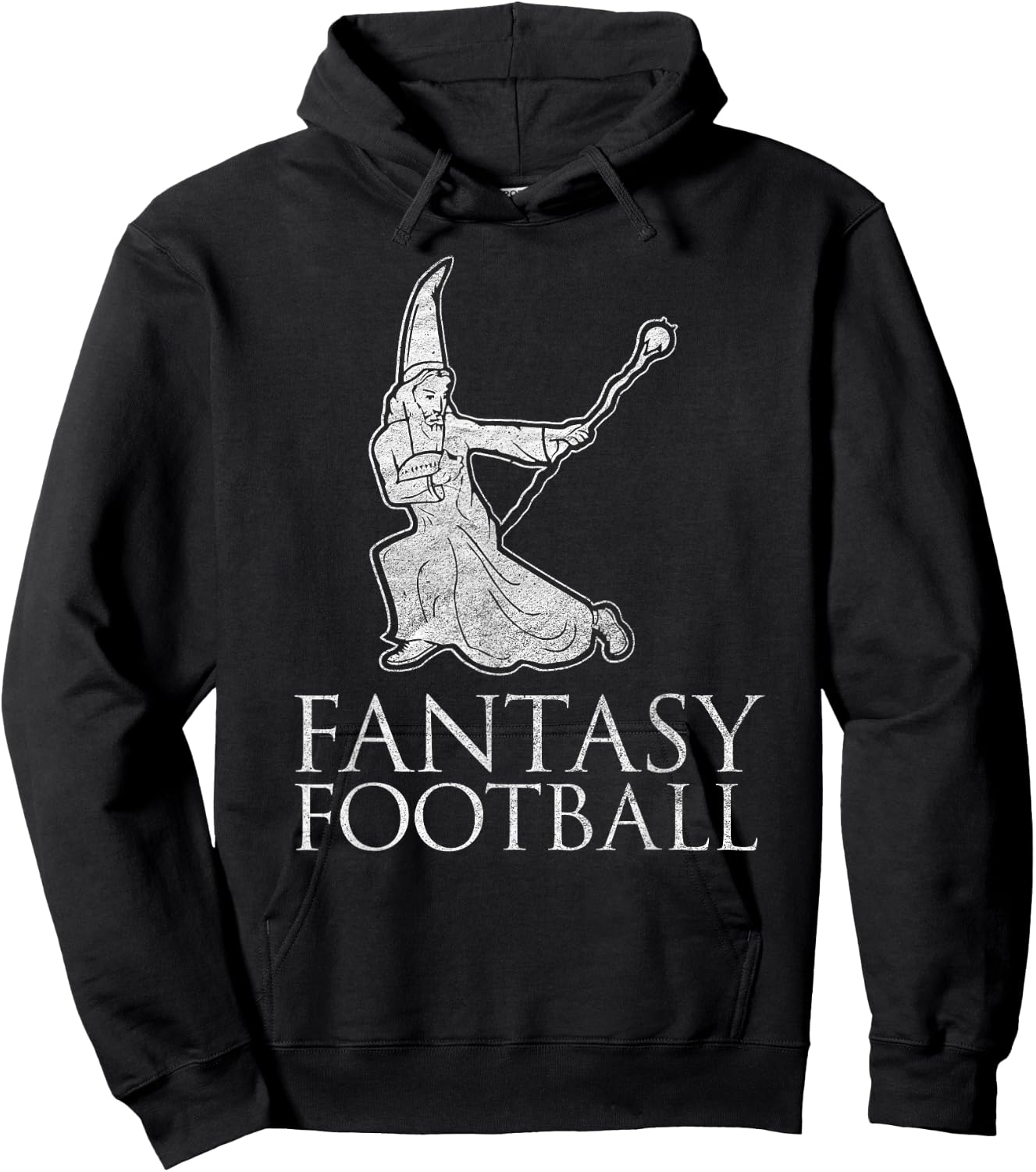 Fantasy Football Funny Wizard Literal translation Hoodie - Hoodie | Black
