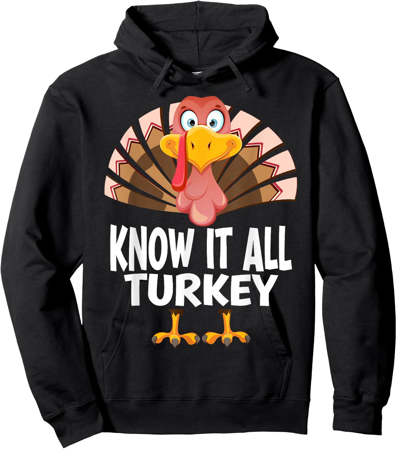 Thanksgiving Know It All Turkey Matching Pajama Hoodie - Hoodie | Black