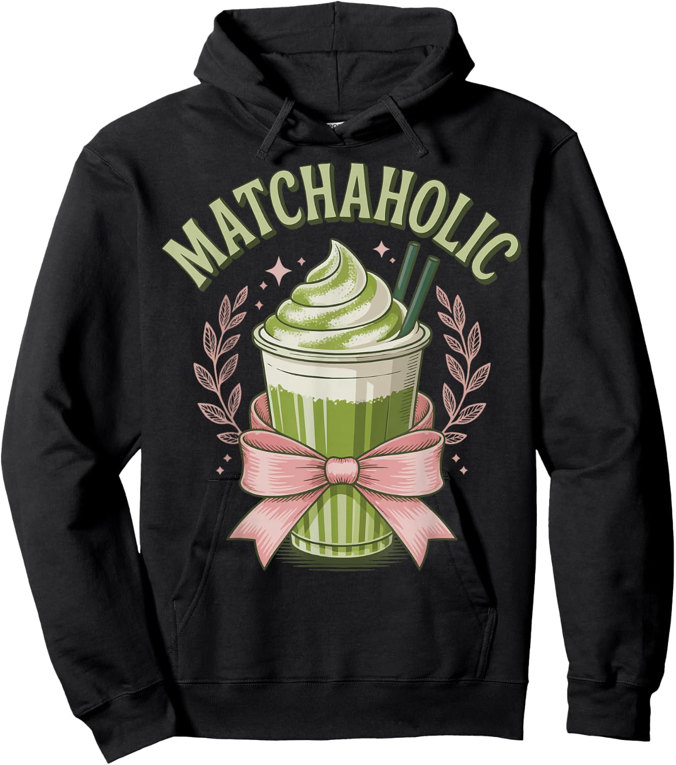 Matchaholic Matcha Hoodie - Hoodie | Black