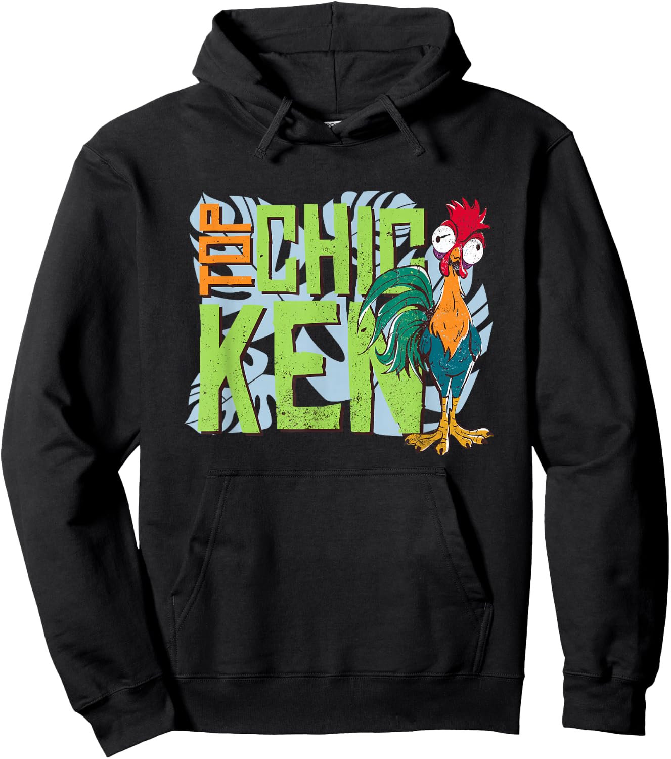 Disney Moana 2 Hei Hei Top Chicken Tropical Panel , grey, S Hoodie - Hoodie | Black