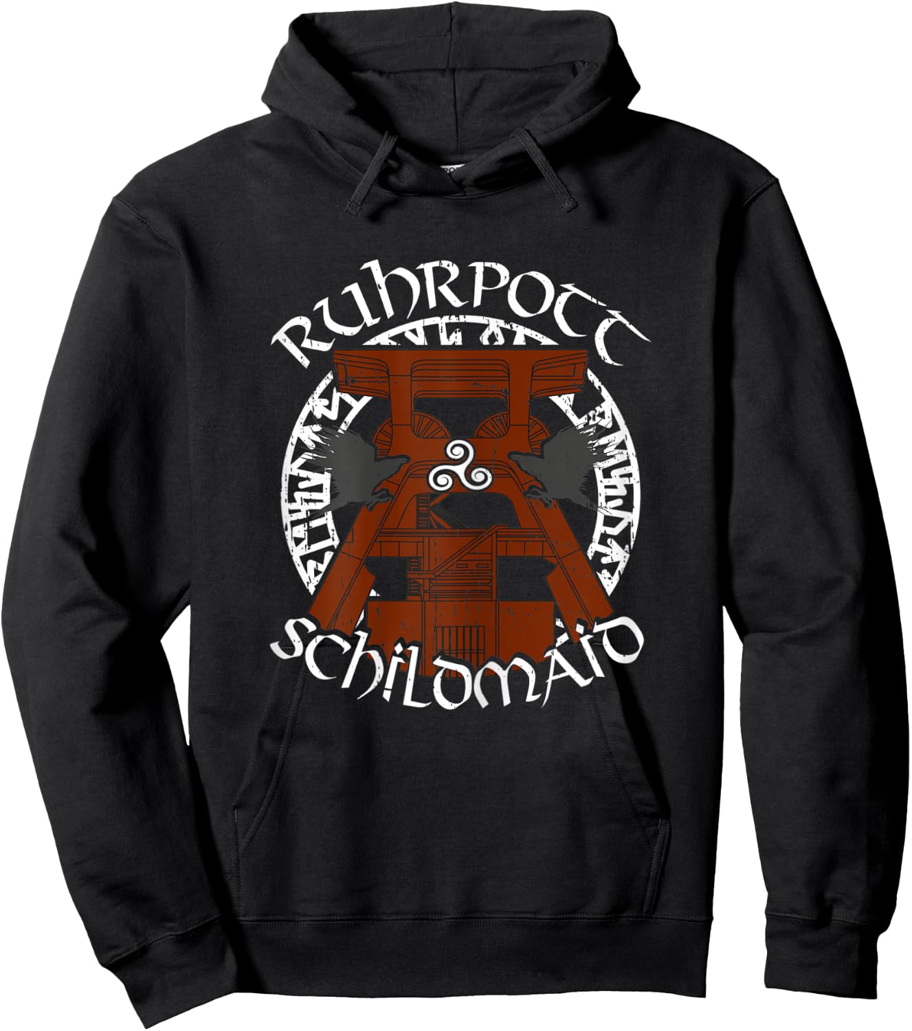 Damen Ruhrpott Schildmaid Runenkreis Zeche Nrw Wikinger Schildmaid Hoodie - Hoodie | Black