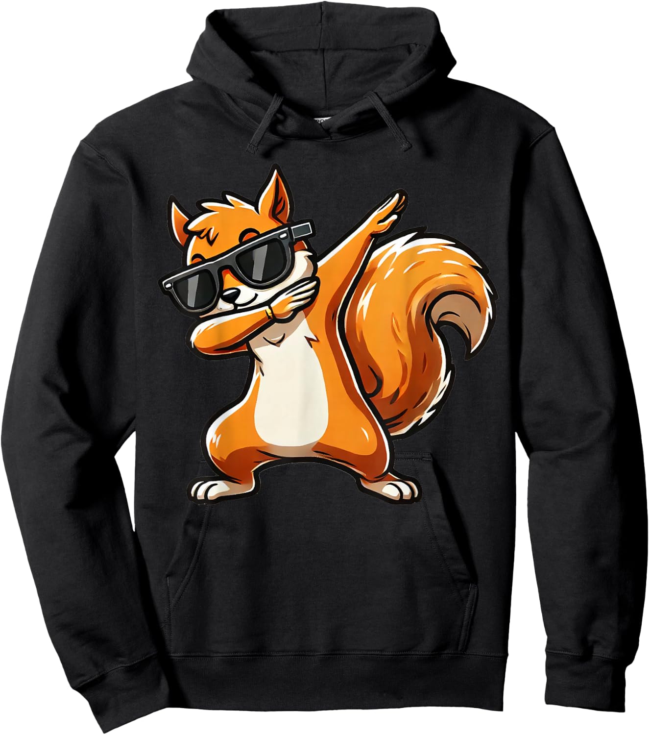Dabbing Brown Squirrel | Funny Dabben Squirrel , black Hoodie - Hoodie | Black