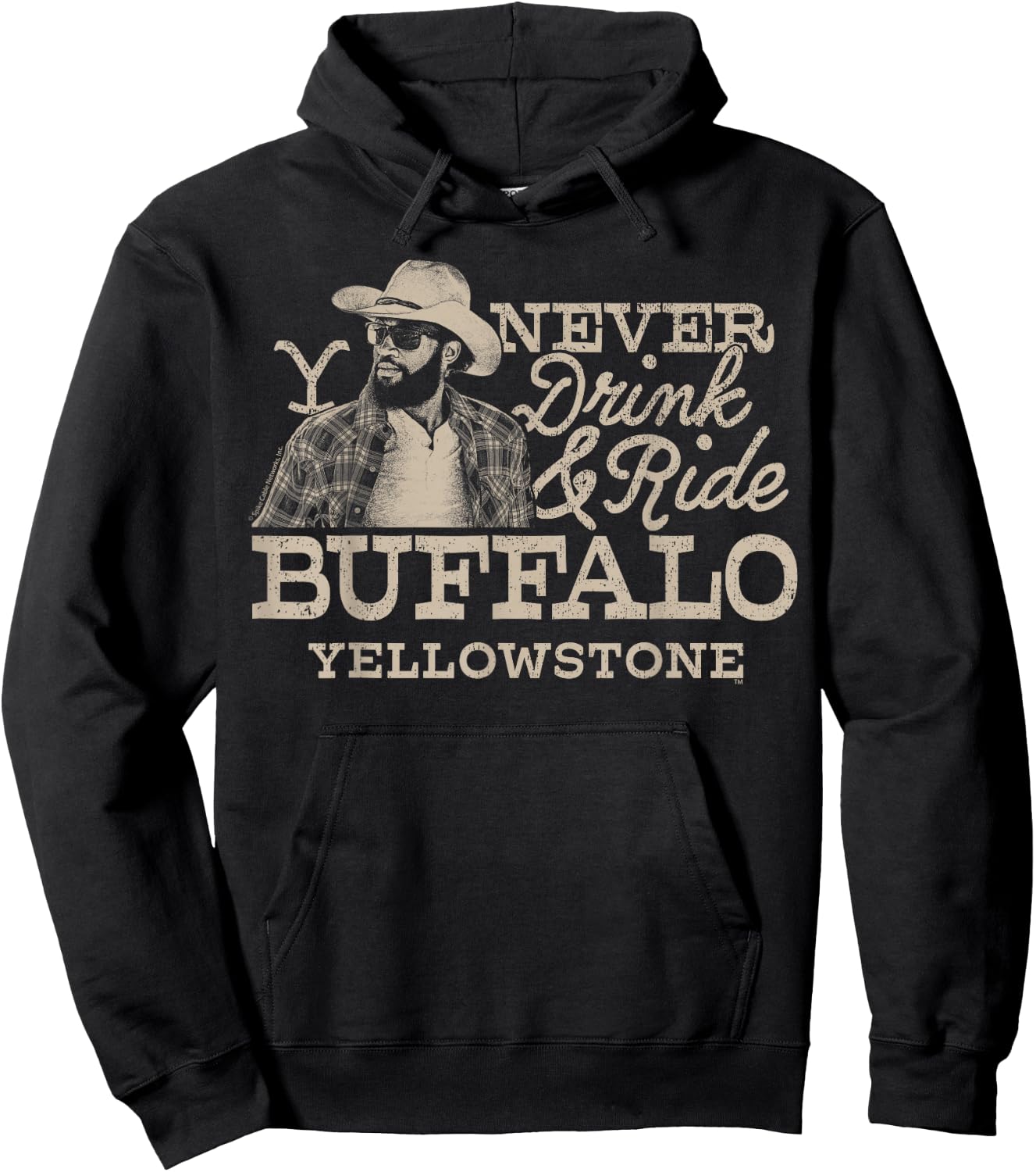 Yellowstone - Never Drink And Ride Buffalo Hoodie - Hoodie | Black