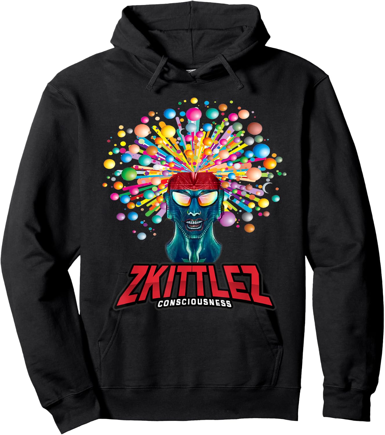 Zkittlez Weed Cannabis Strain Marijuana Character Design Hoodie - Hoodie | Black