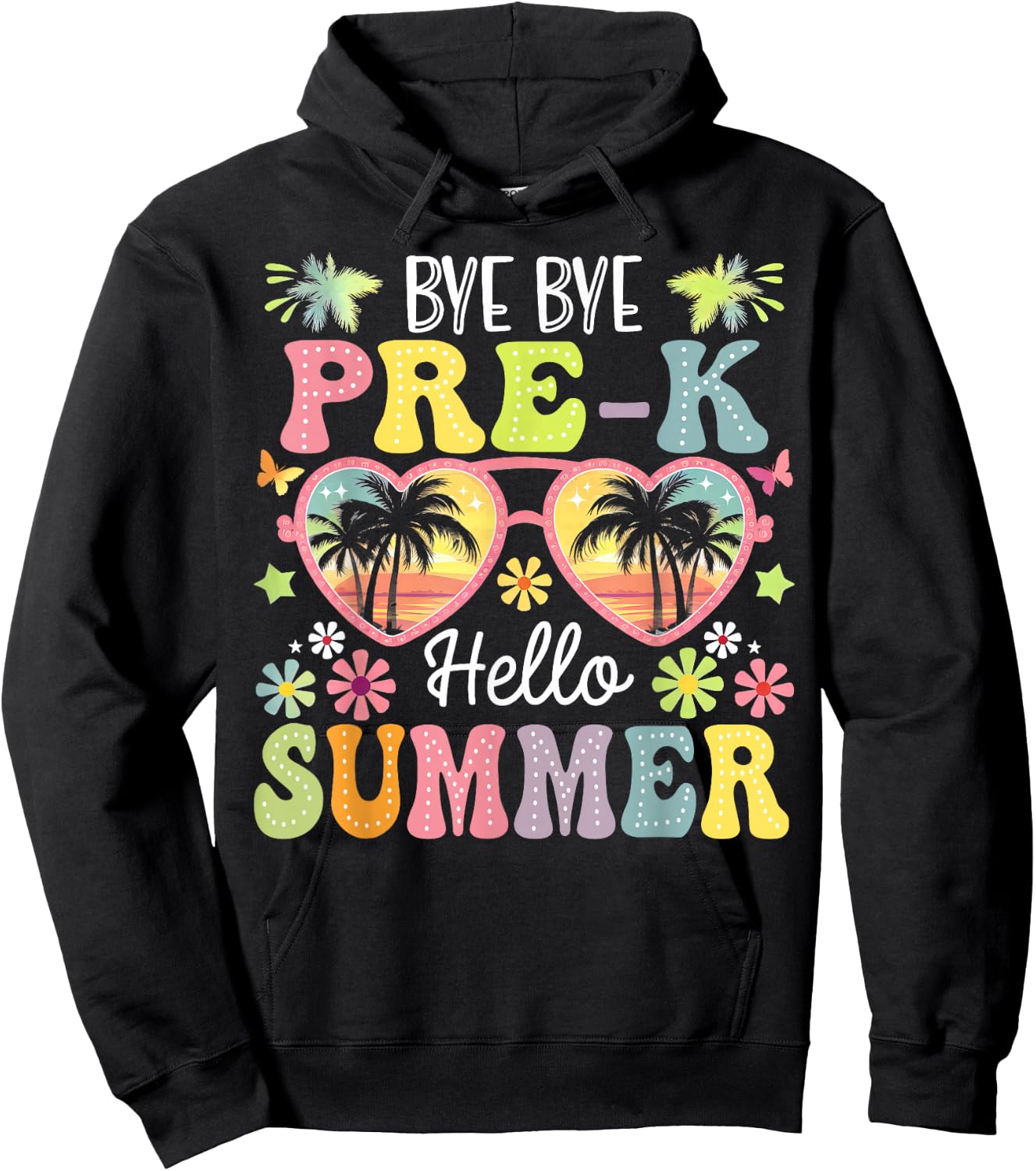 Goodbye Pre-k Hello Summer Last Day Of School Boys Kids Hoodie - Hoodie | Black