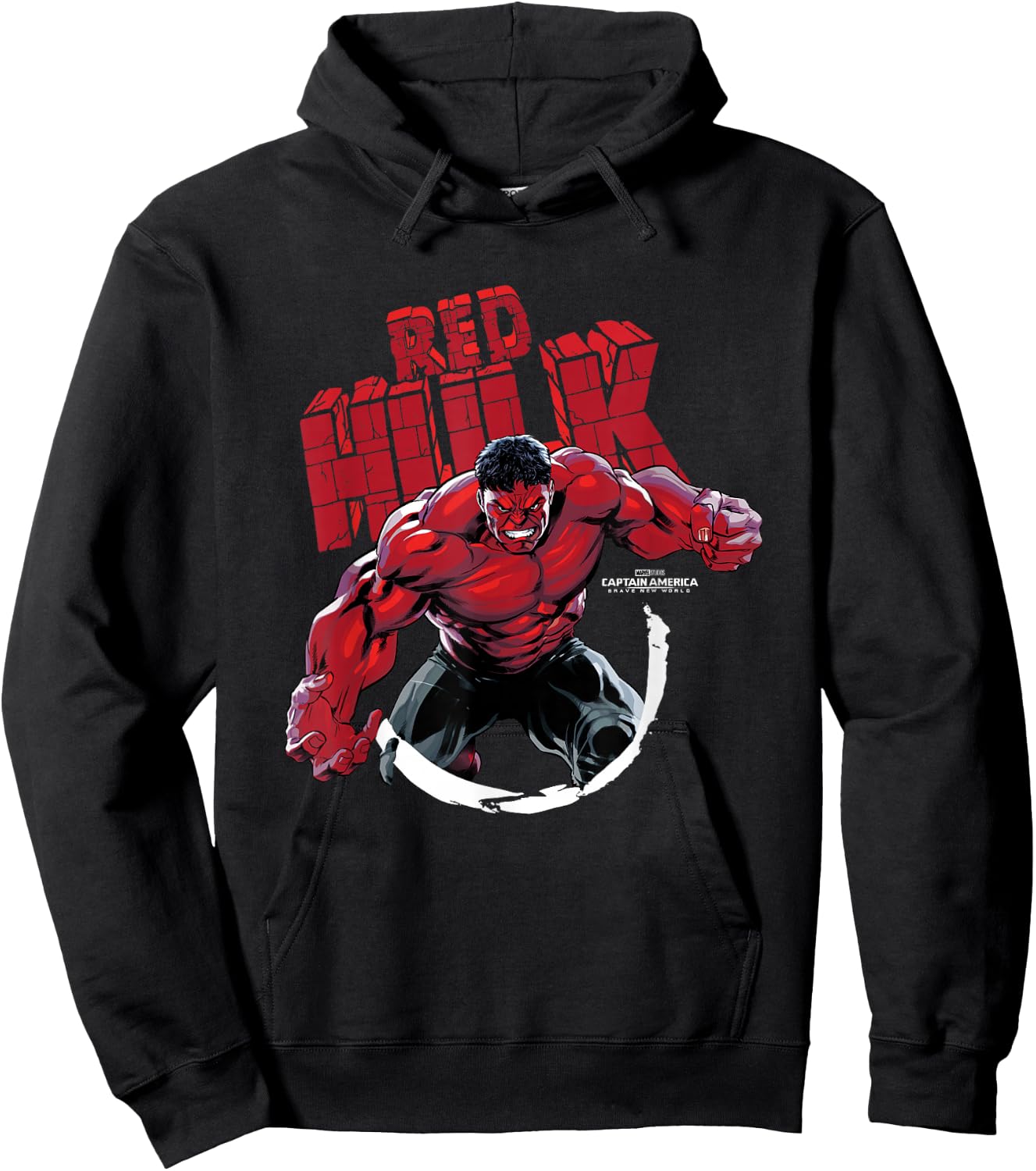 Marvel Captain America: Brave New World Red Hulk Portrait , Black, S Hoodie - Hoodie | Black