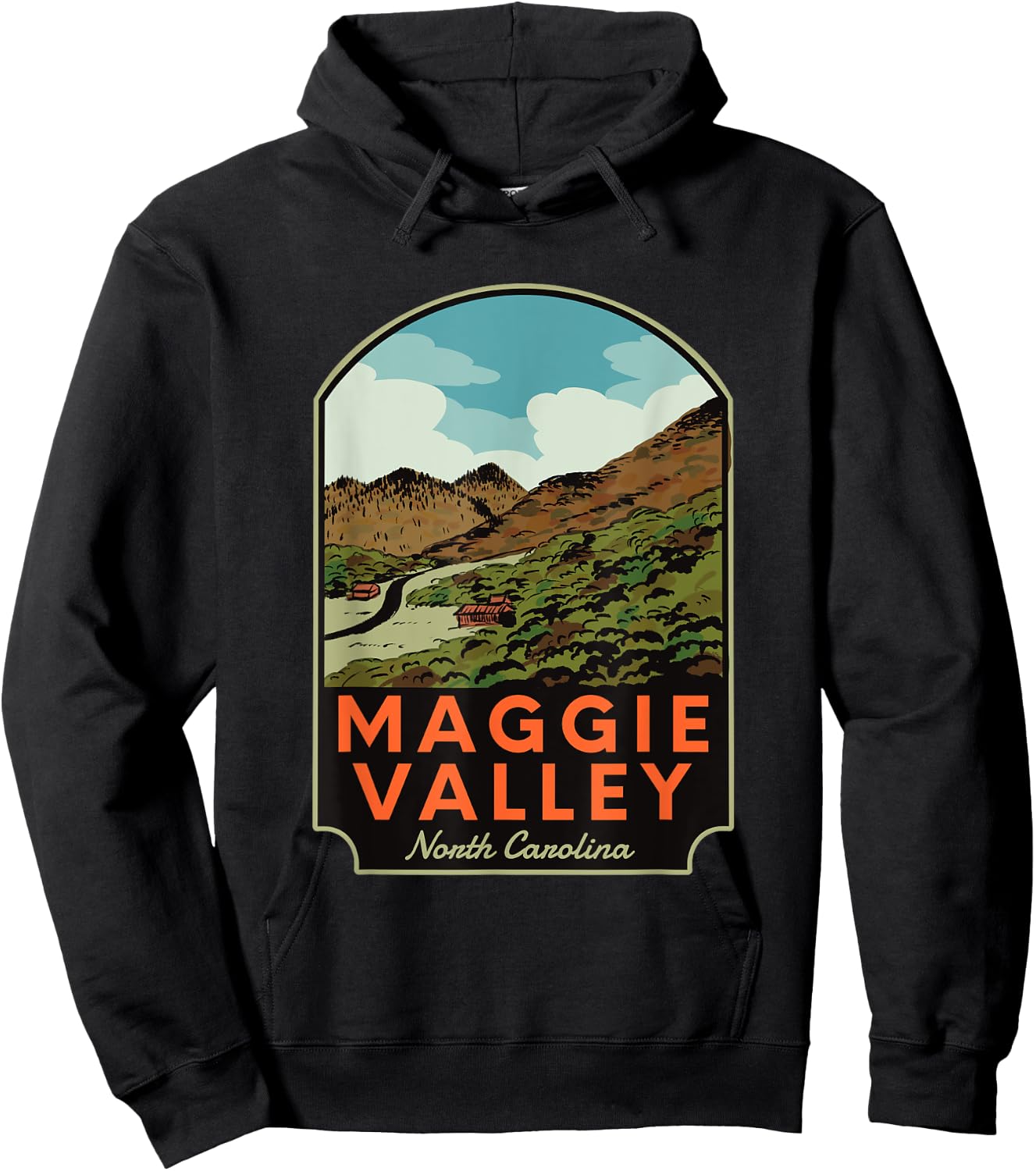 Maggie Valley North Carolina Hoodie - Hoodie | Black