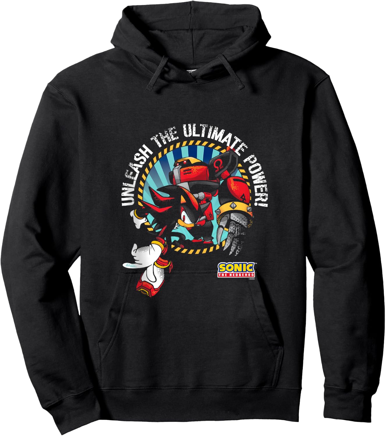 Sonic The Hedgehog Shadow & Omega Unleash The Ultimate Power Hoodie - Hoodie | Black