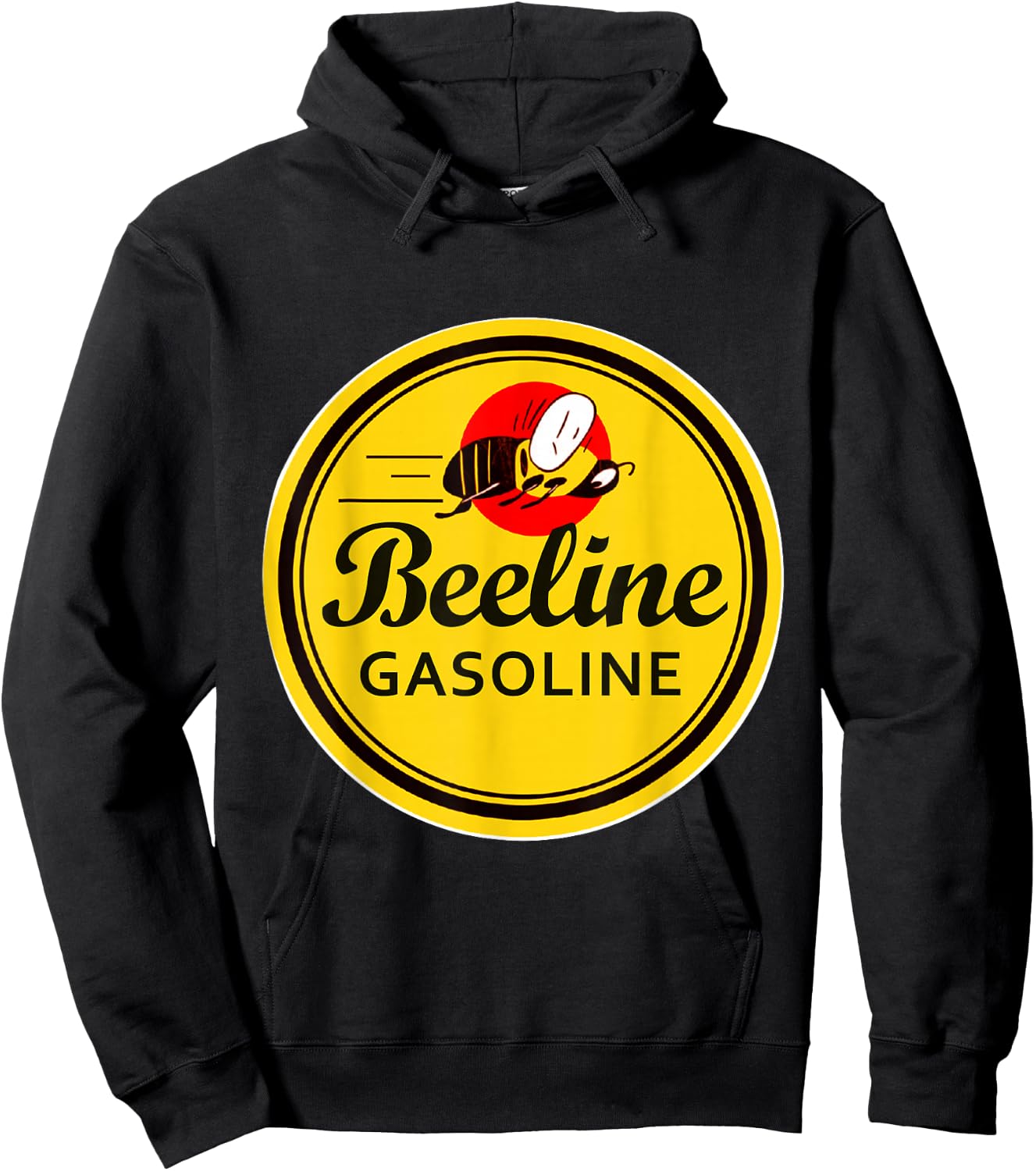 Retro Vintage Gas Station Beeline Gasoline Motor Oil Sign Hoodie - Hoodie | Black
