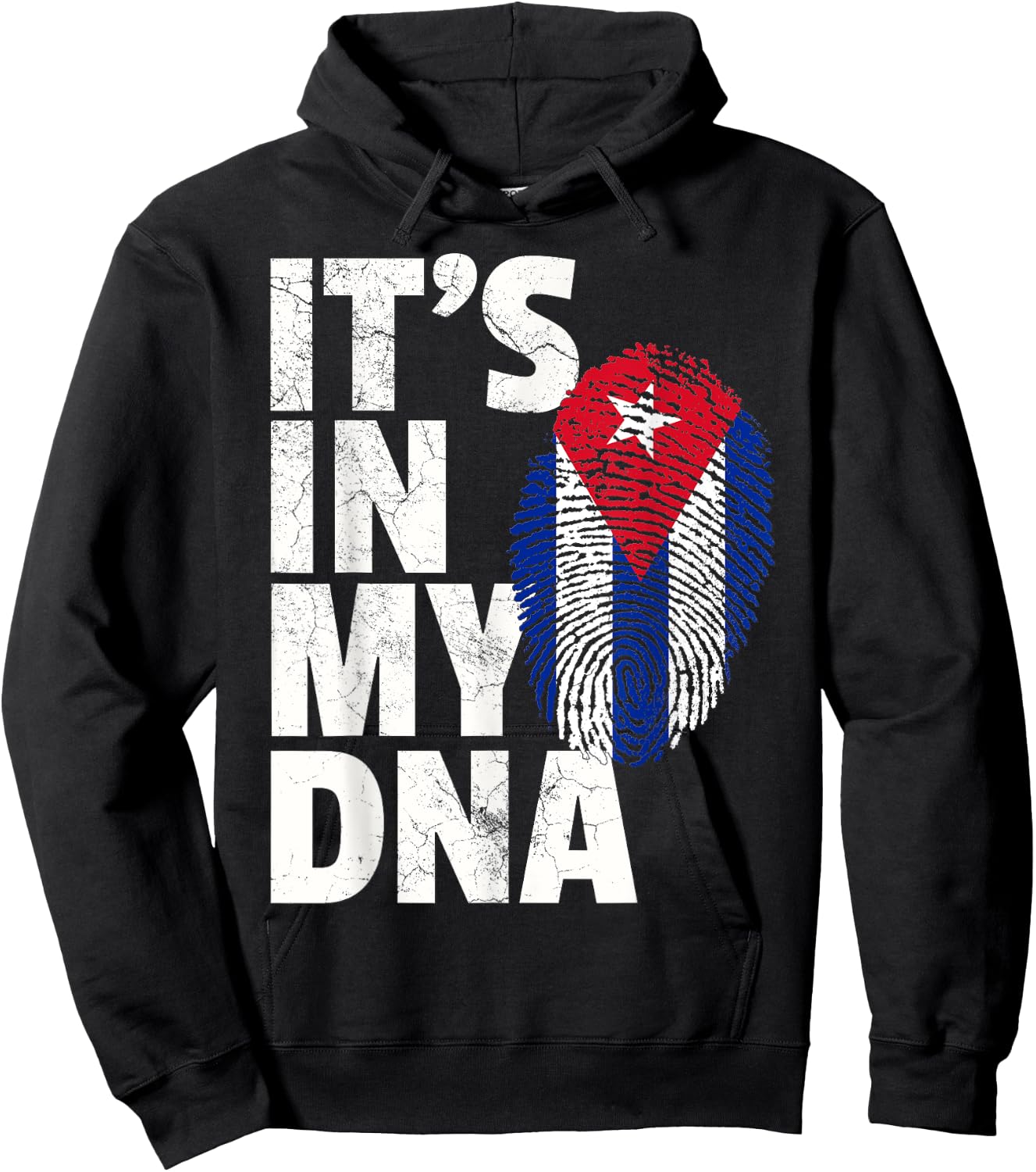 IT'S IN MY DNA Cuba Flag Cuban Pride Gift Retro Hoodie - Hoodie | Black