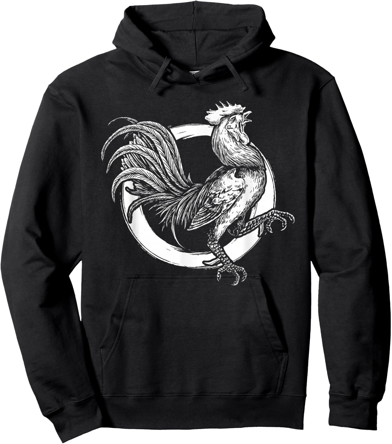 Red Rooster Chicken Cockfighting Fighting Cocks Cockerel Hoodie - Hoodie | Black