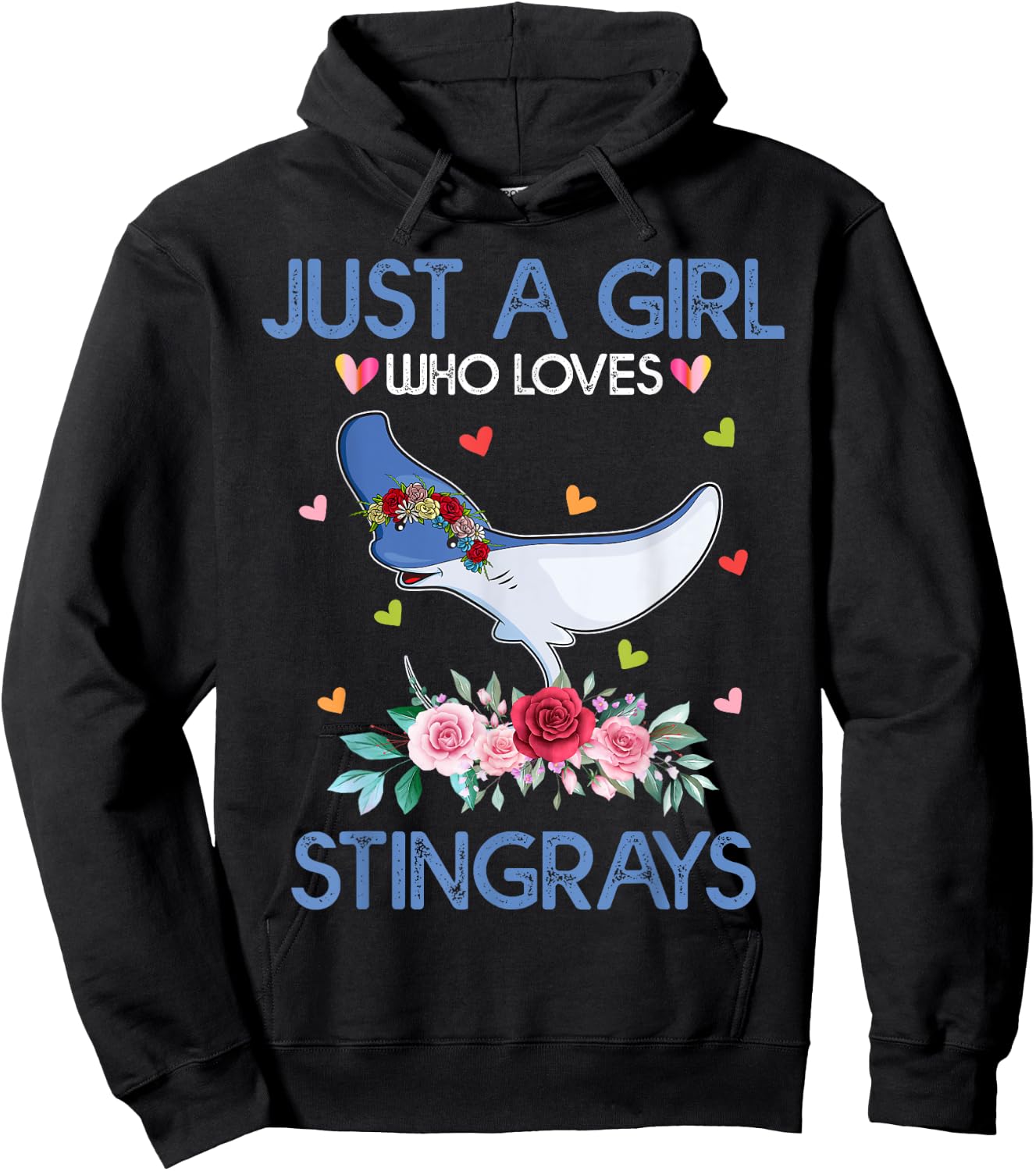 Stingray Shirt Just A Girl Who Loves Stingrays Hoodie - Hoodie | Black
