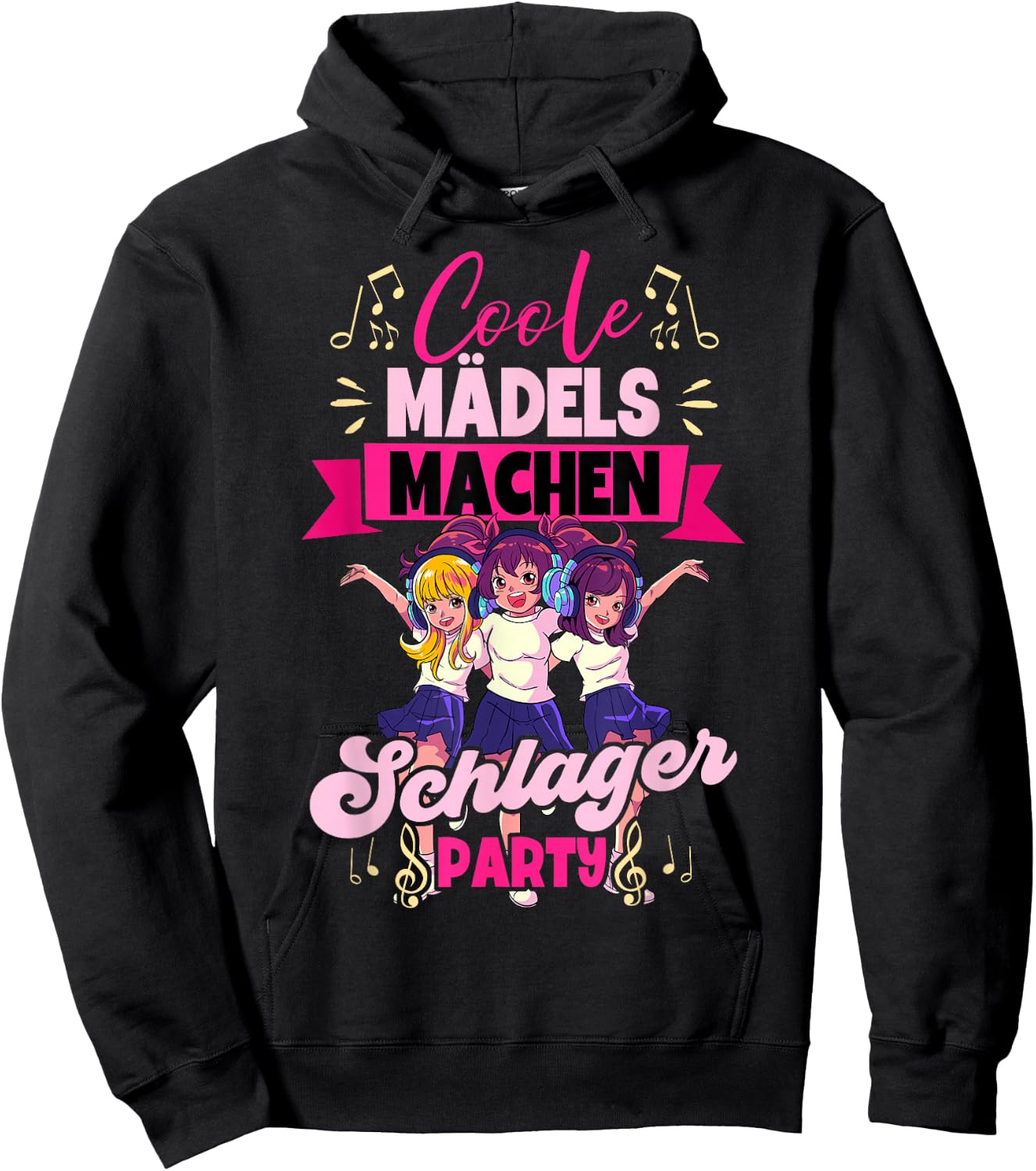 Cool Girls Make Schlager , black Hoodie - Hoodie | Black