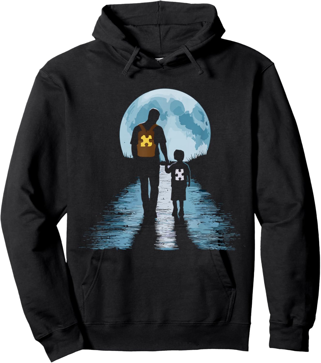 Proud Autism Dad Father and Son Autism Hoodie - Hoodie | Black