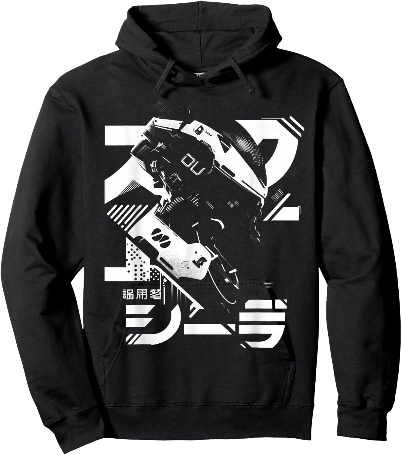 Futuristic Techwear Japanese Cyberpunk Harajuku Anime Manga , black Hoodie - Hoodie | Black