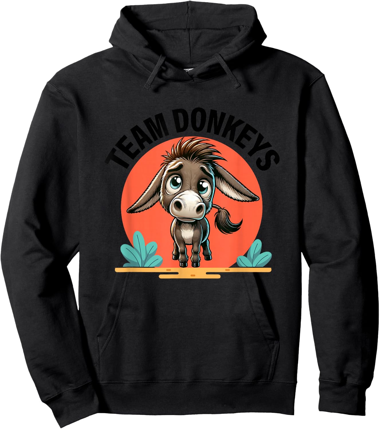Team Donkeys Donkey Farm Agriculture Donkey Hoodie - Hoodie | Black