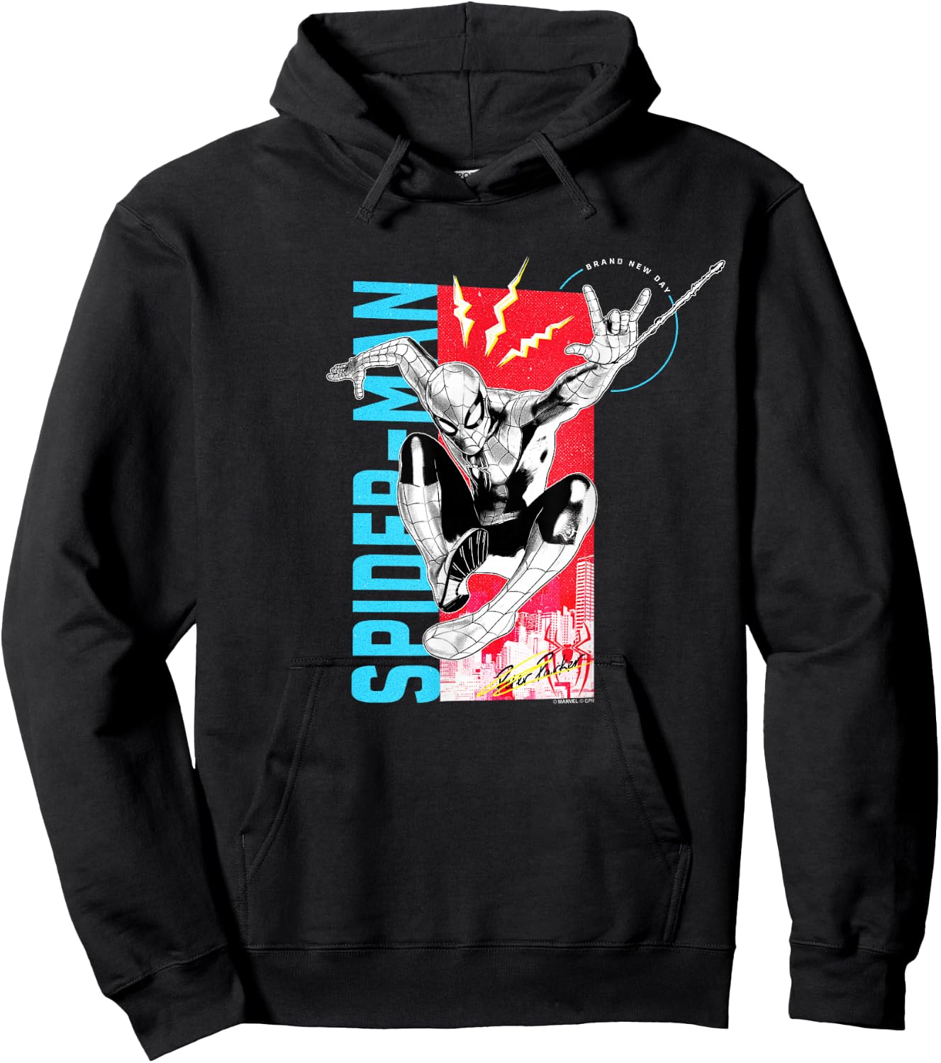 Marvel Spider-Man: New Day Spidey Sense Comic Panel Hoodie - Hoodie | Black
