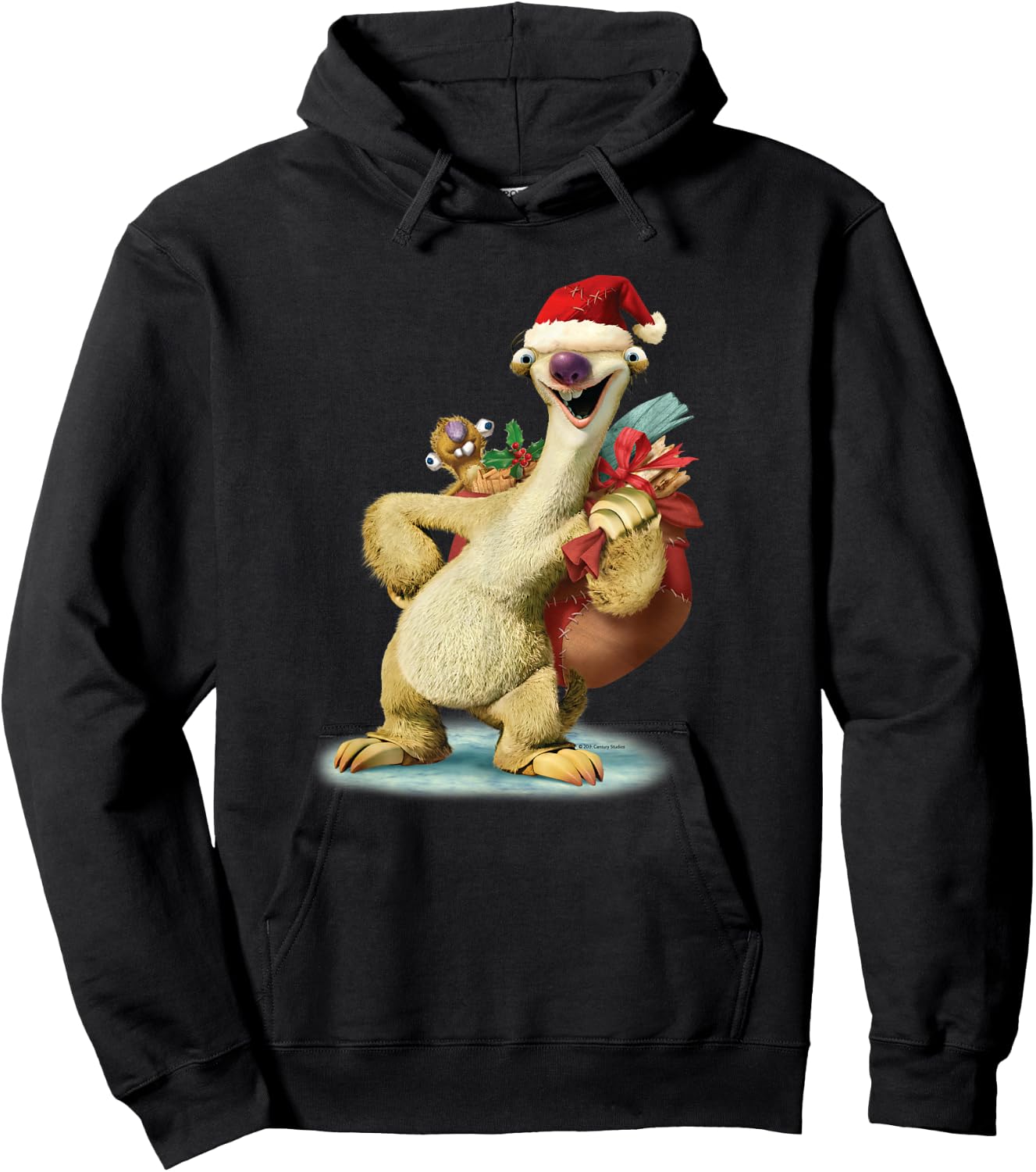 Ice Age Sid Prehistoric Santa for Christmas Holiday Hoodie - Hoodie | Black
