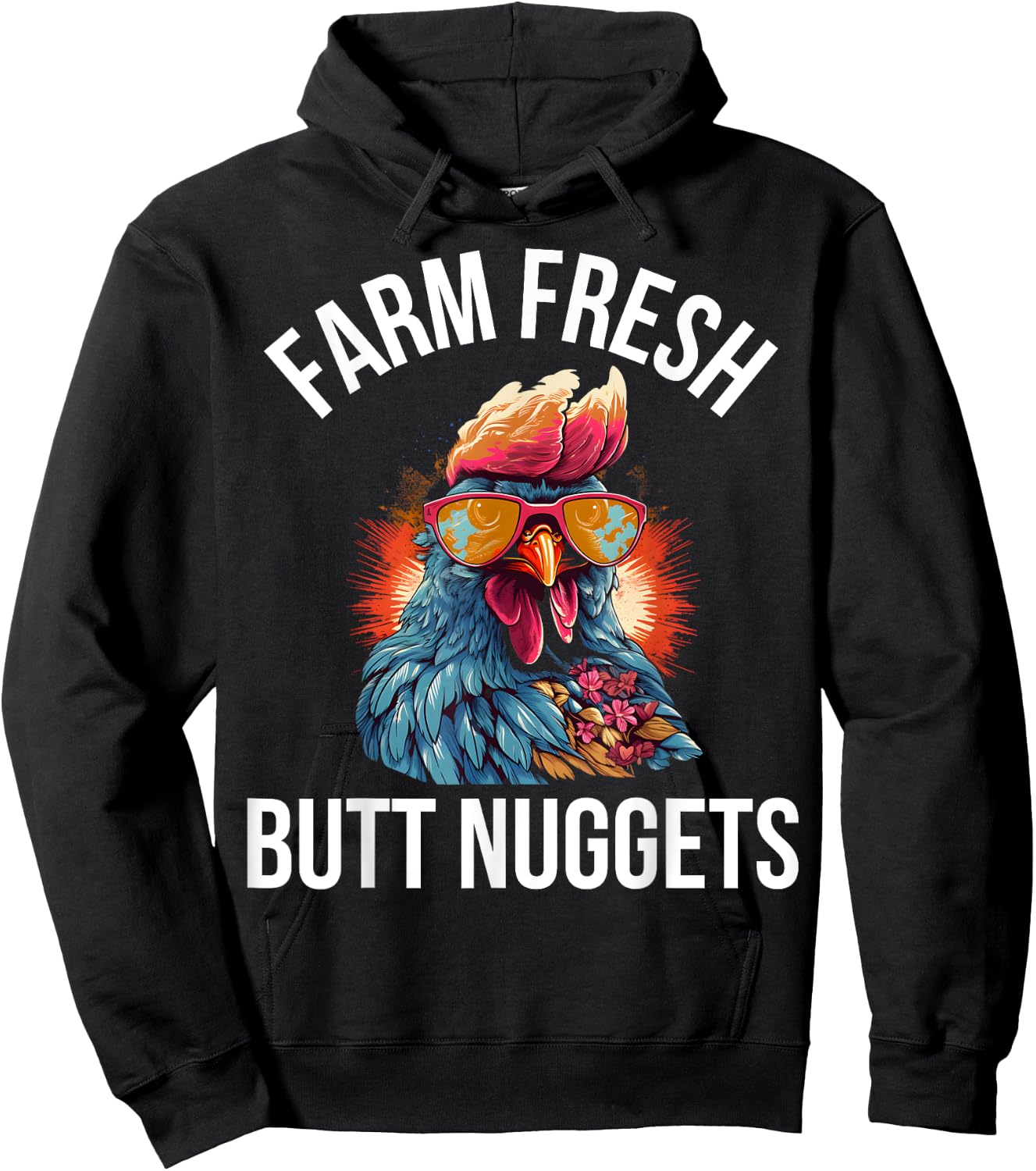 Farm Fresh Butt Nuggets Hoodie - Hoodie | Black
