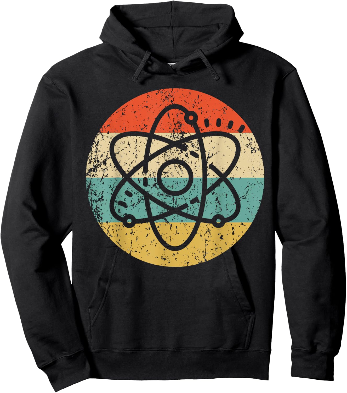 Atom Retro Style Science Hoodie - Hoodie | Black