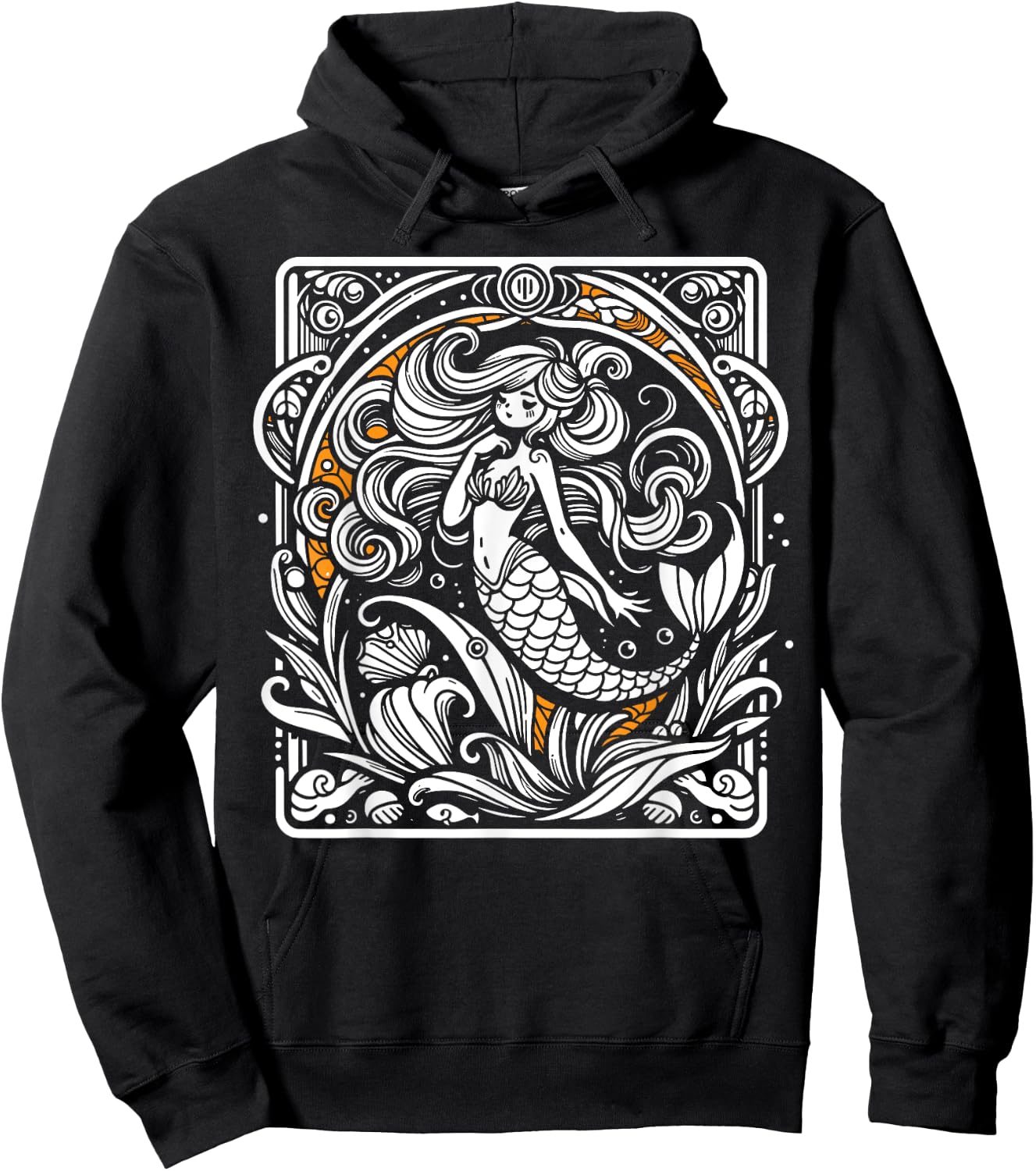 Tarot Card Reading Dark Magic Fortune Telling Mermaid Hoodie - Hoodie | Black