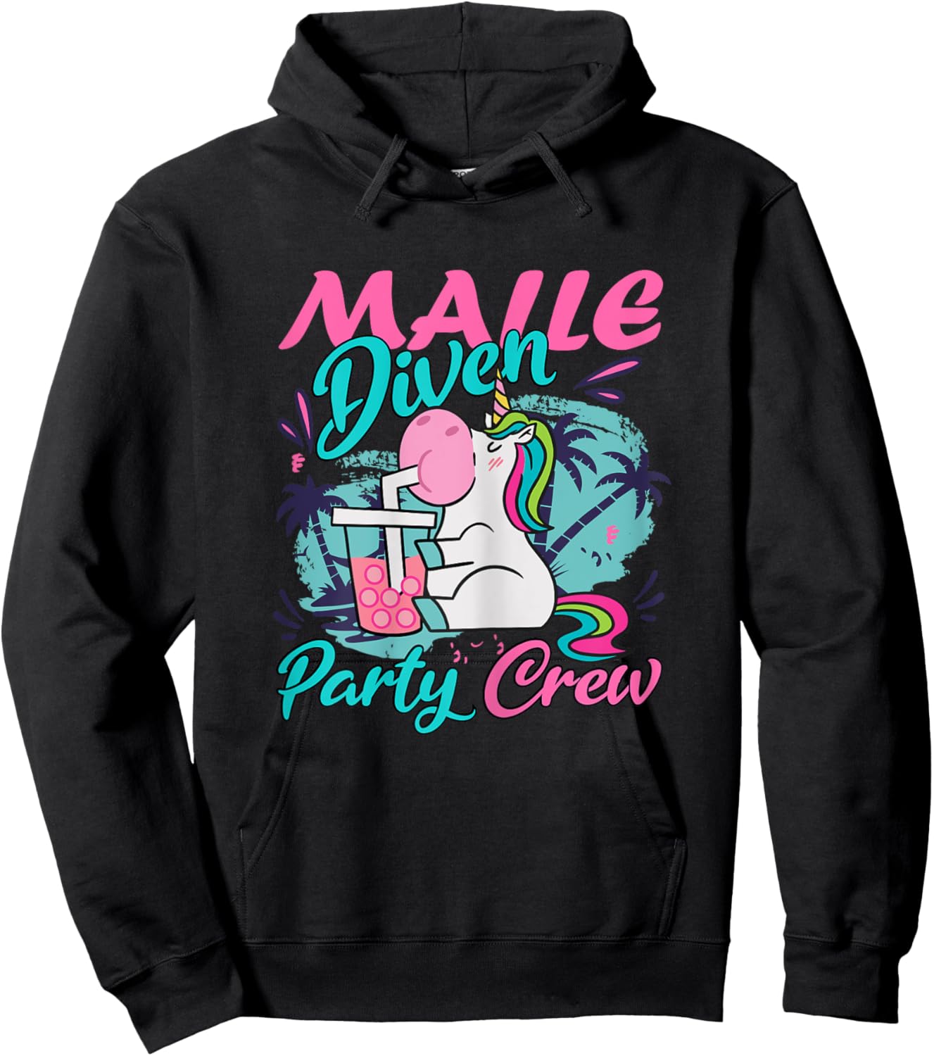Malle Diven Party Crew Saufen , black Hoodie - Hoodie | Black