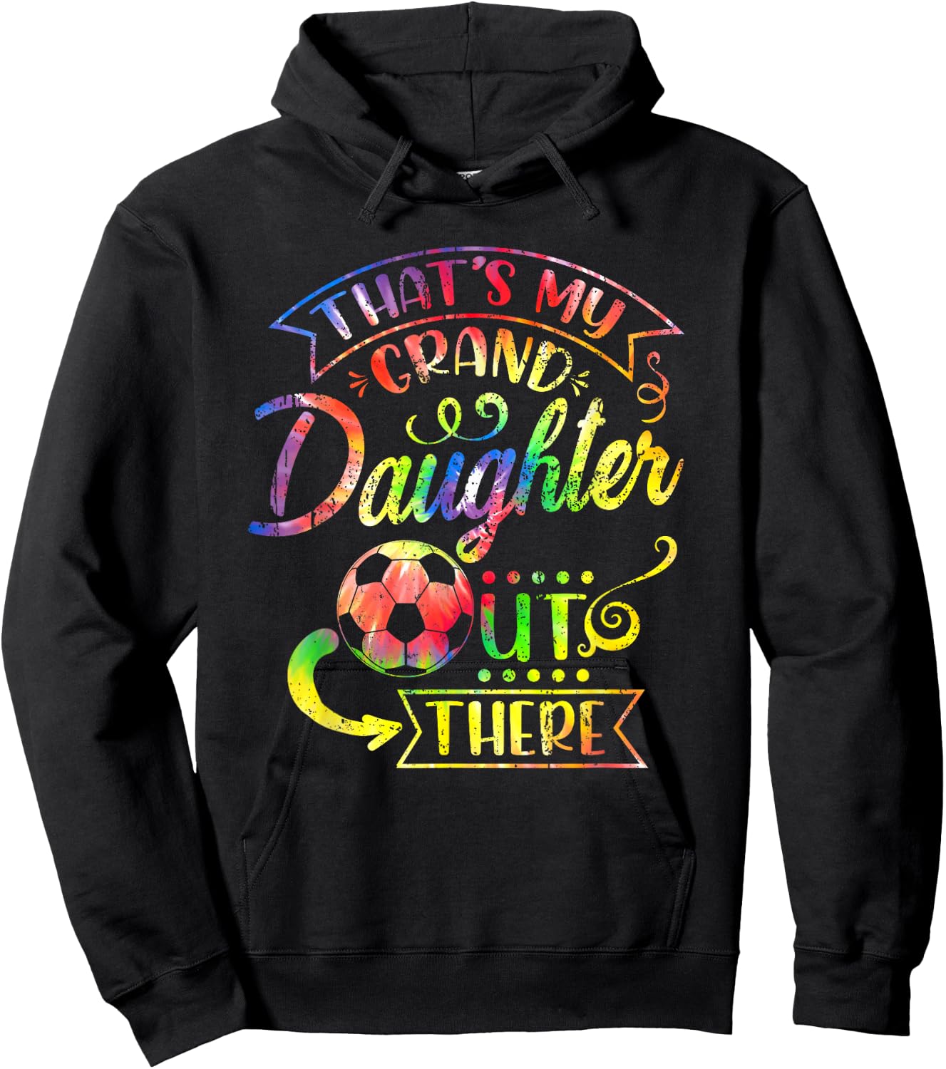 That's My Granddaughter Out There Soccer Grandma Grandpa Hoodie - Hoodie | Black