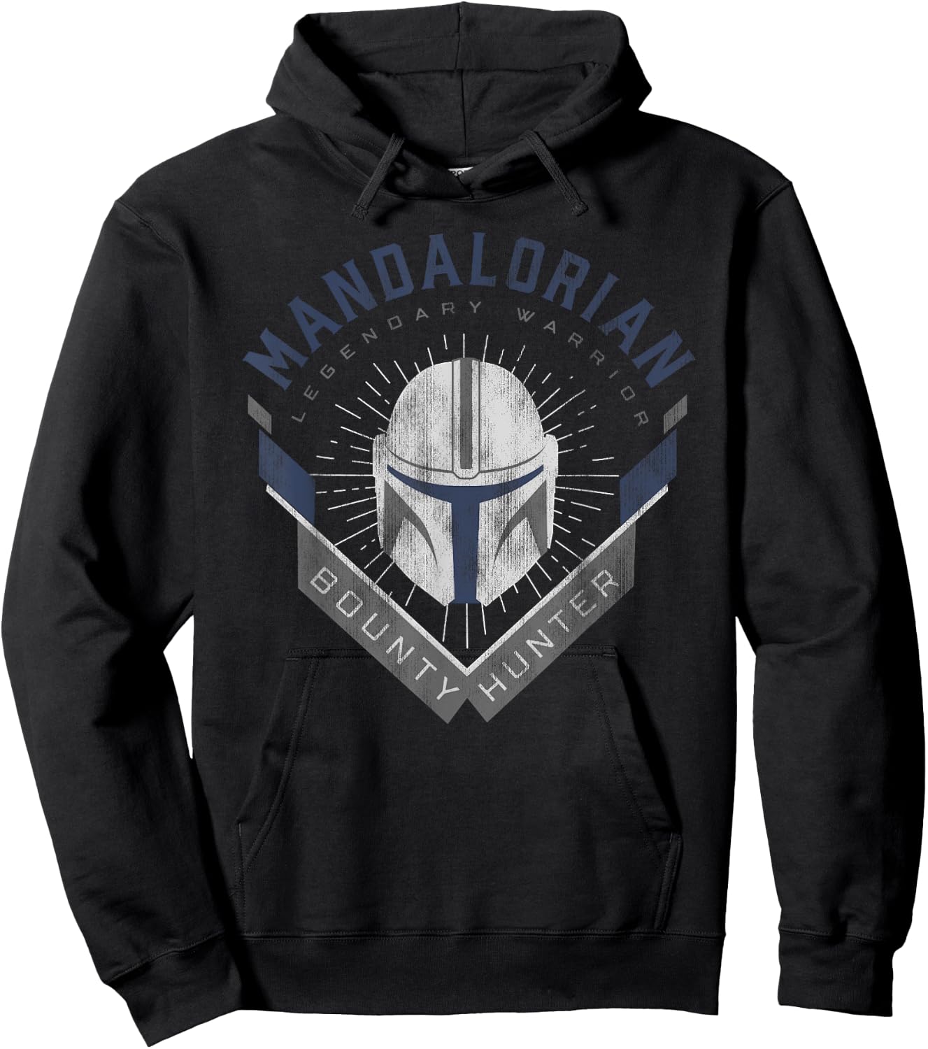 Star Wars The Mandalorian Legendary Warrior Bounty Hunter , Black Hoodie - Hoodie | Black