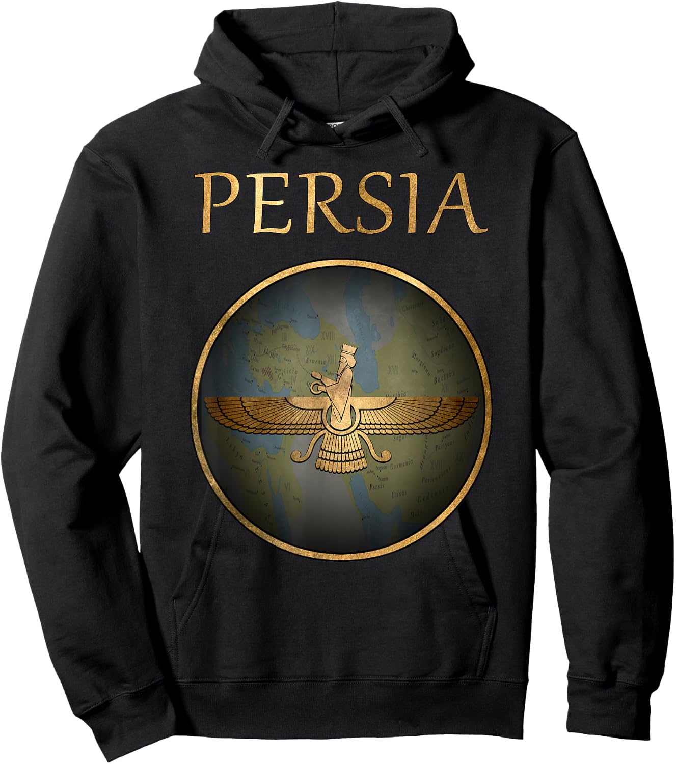Persia Ancient Achaemenid Persian Empire Symbol , black Hoodie - Hoodie | Black