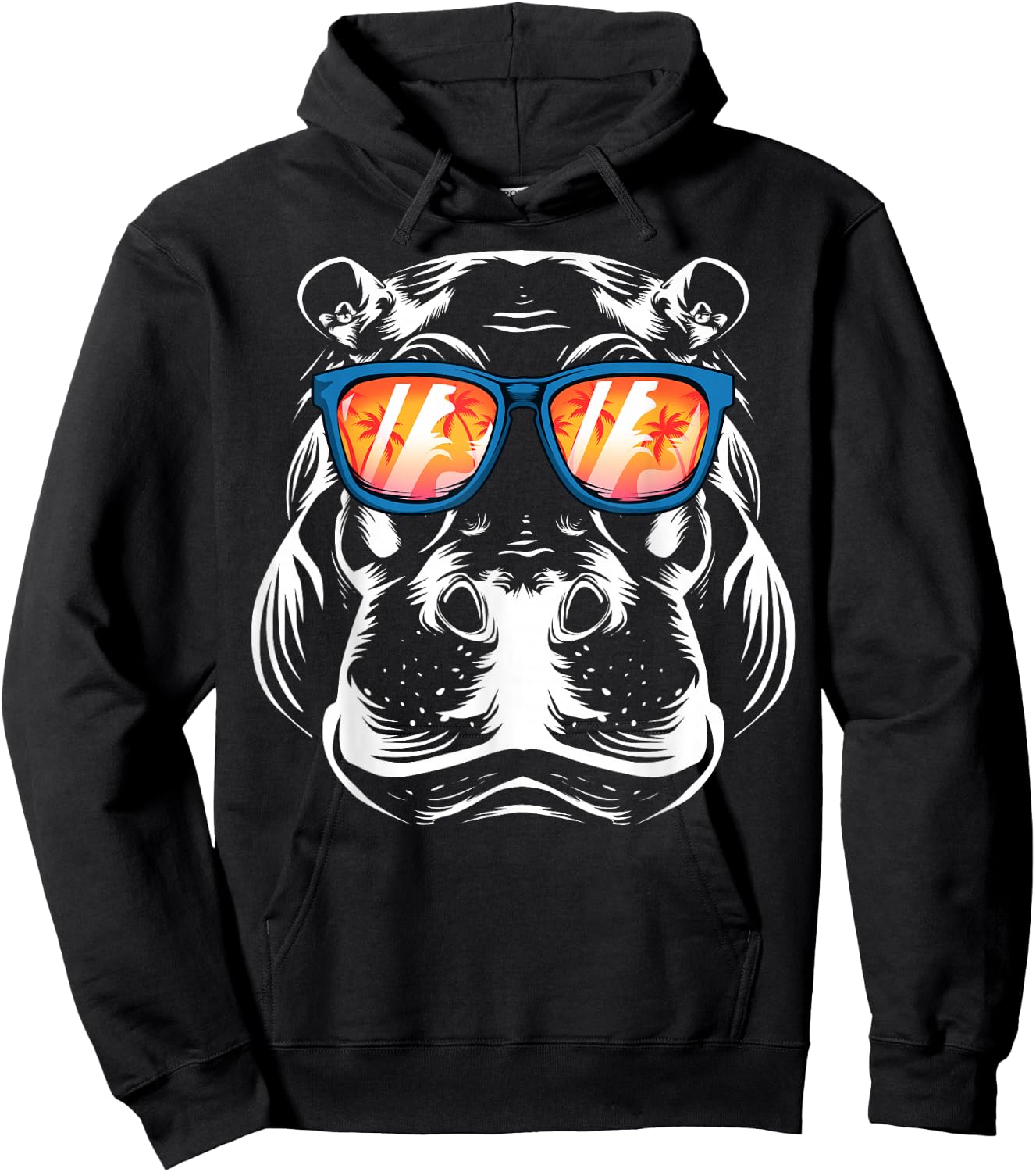 Cool Hippopotamus Women Hippo Zoo Day Animal Lover Small Hoodie - Hoodie | Black