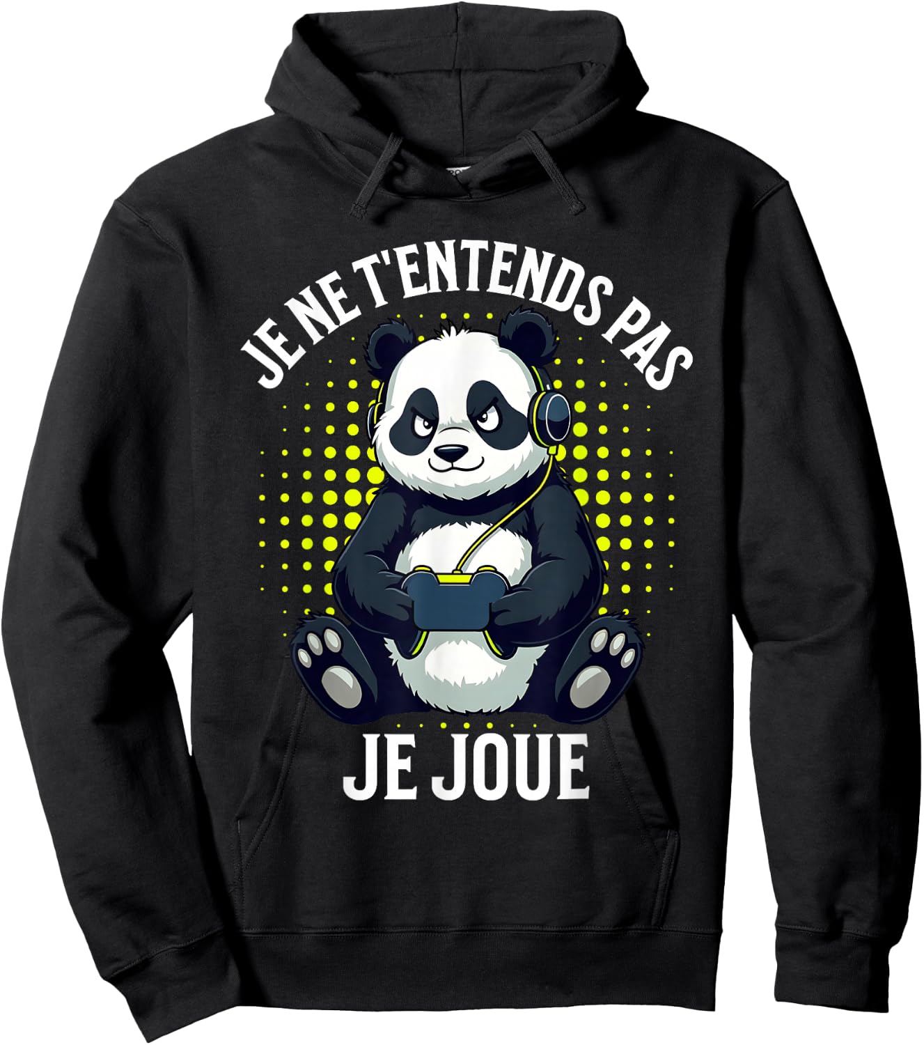 video games panda gaming boy gamer , Black, S Hoodie - Hoodie | Black