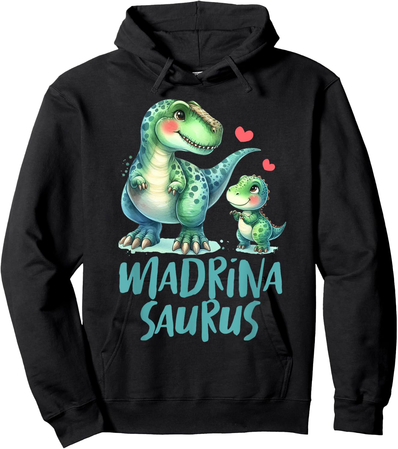 Spanish Godmother Madrina Dinosaur Lover Madrina Saurus Hoodie - Hoodie | Black