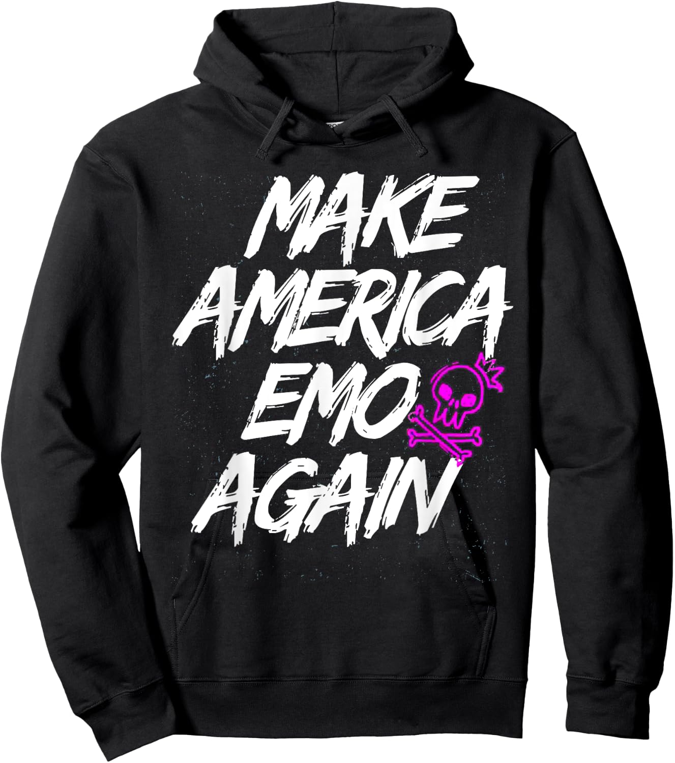 Make America Emo Again Funny Goth Gothic Culture Hoodie - Hoodie | Black