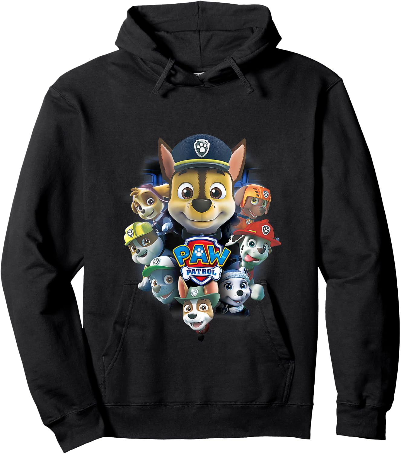 Paw Patrol Chase, Marshall und Rubble Hoodie - Hoodie | Black