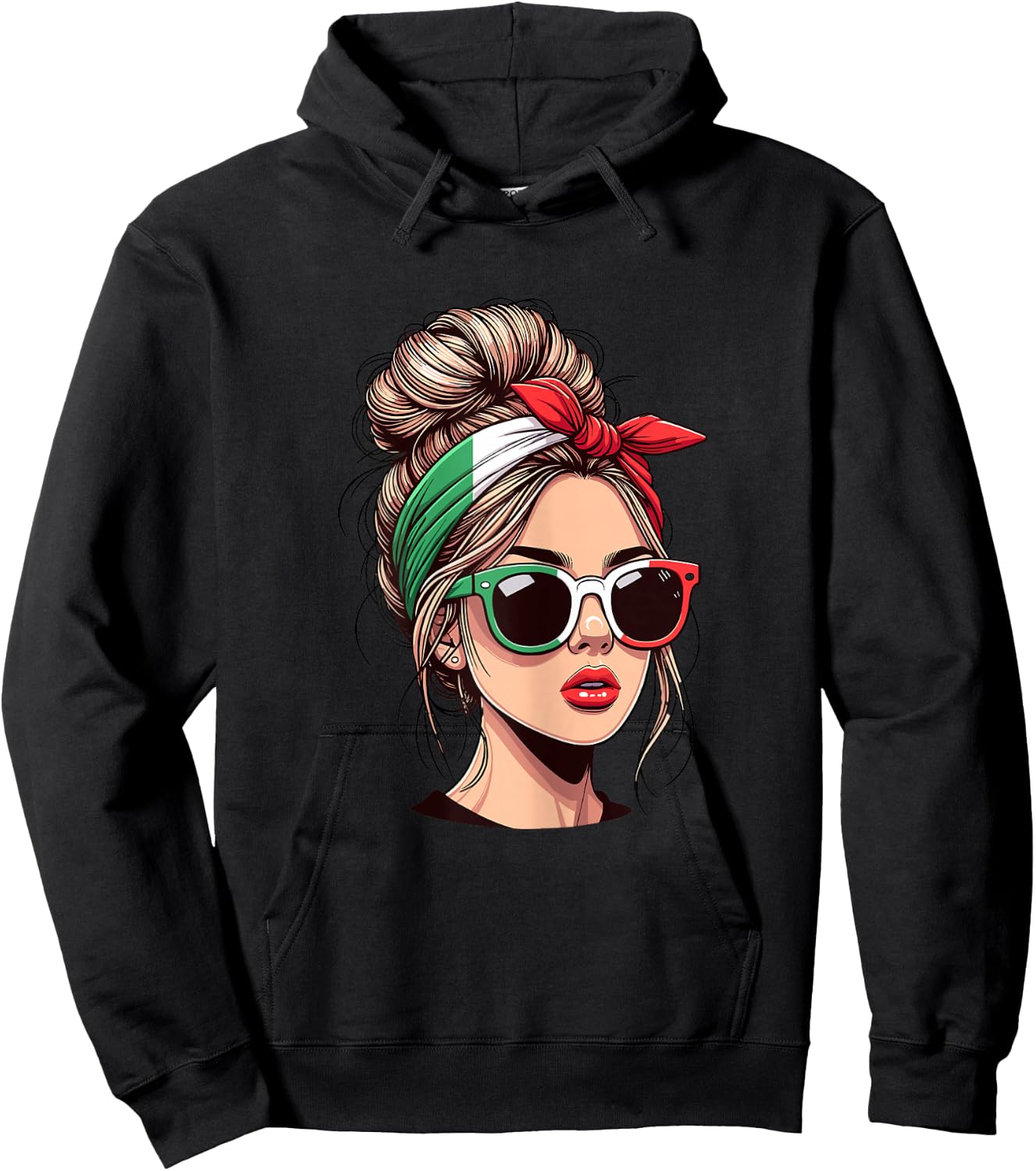 Ragazza Italiana Italienisch Mädchen Italia Italien Mädchen Kinder Hoodie - Hoodie | Black