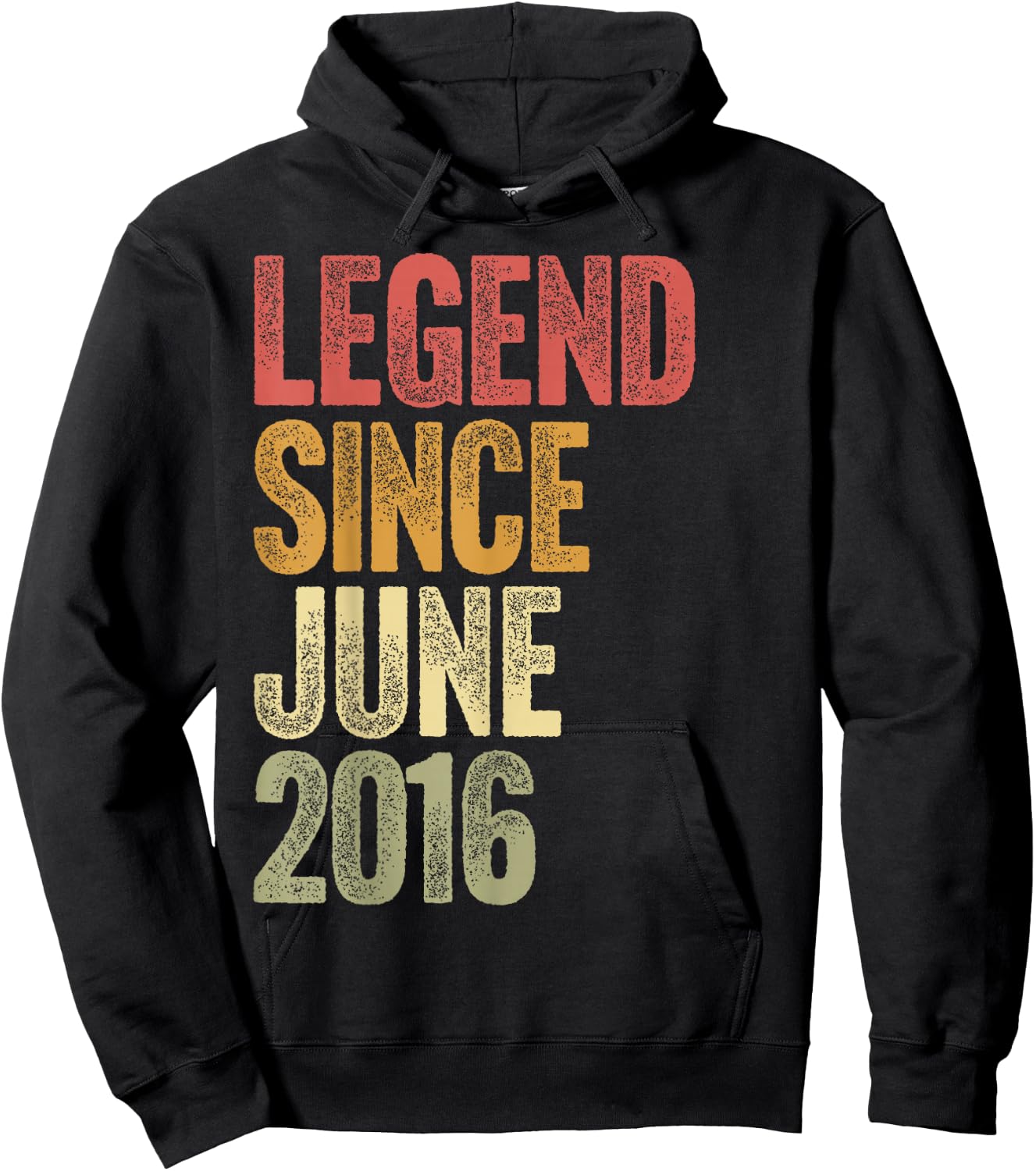 10 Year Old Legend Since June 2016 Retro 10th Birthday Hoodie - Hoodie | Black