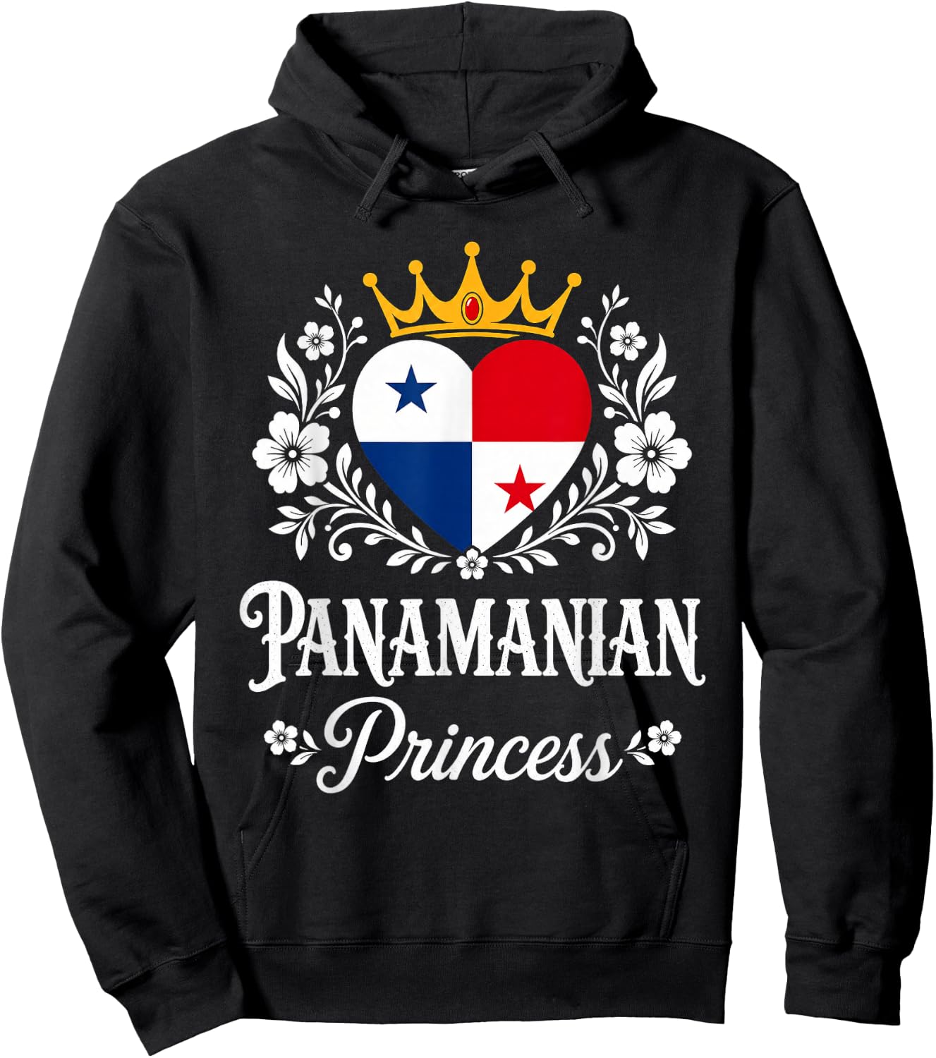 Panamanian Princess Panama Flag Proud Panamanian Girl Hoodie - Hoodie | Black